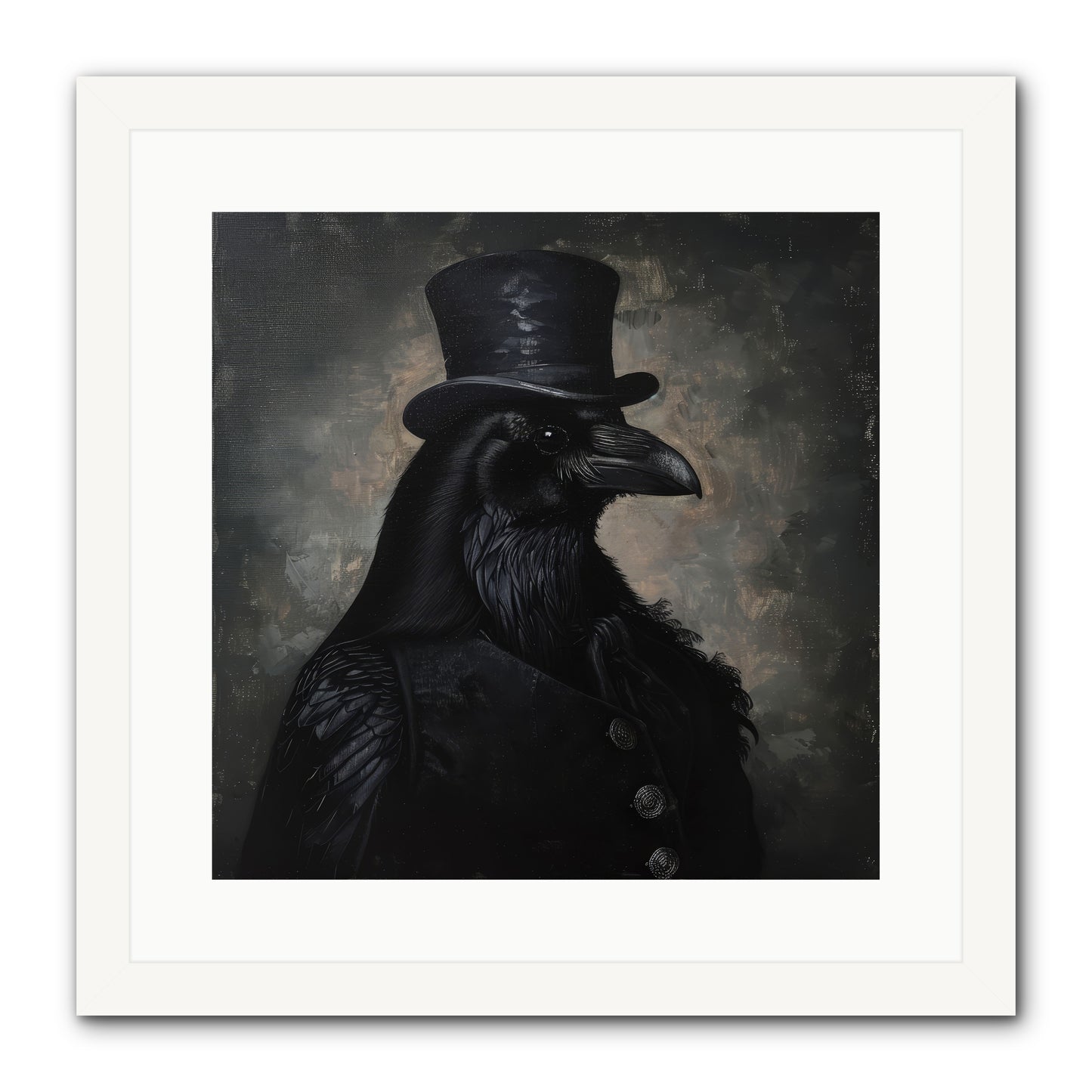 Raven's Midnight Tale — Ravens-Midnight-Tale-16x16-Framed-Print-White.jpg