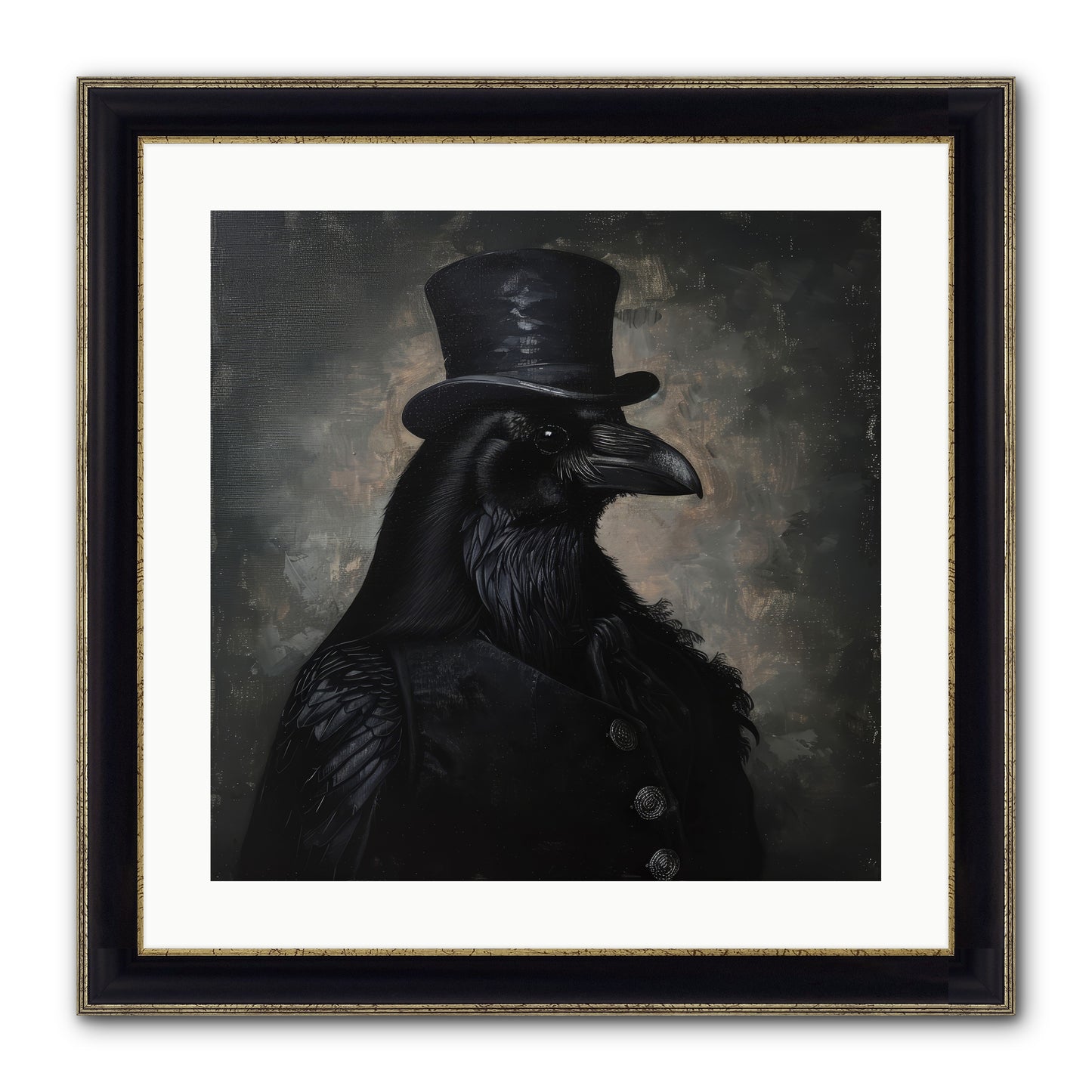 Raven's Midnight Tale — Ravens-Midnight-Tale-20x20-Framed-Print-Black-Gold.jpg