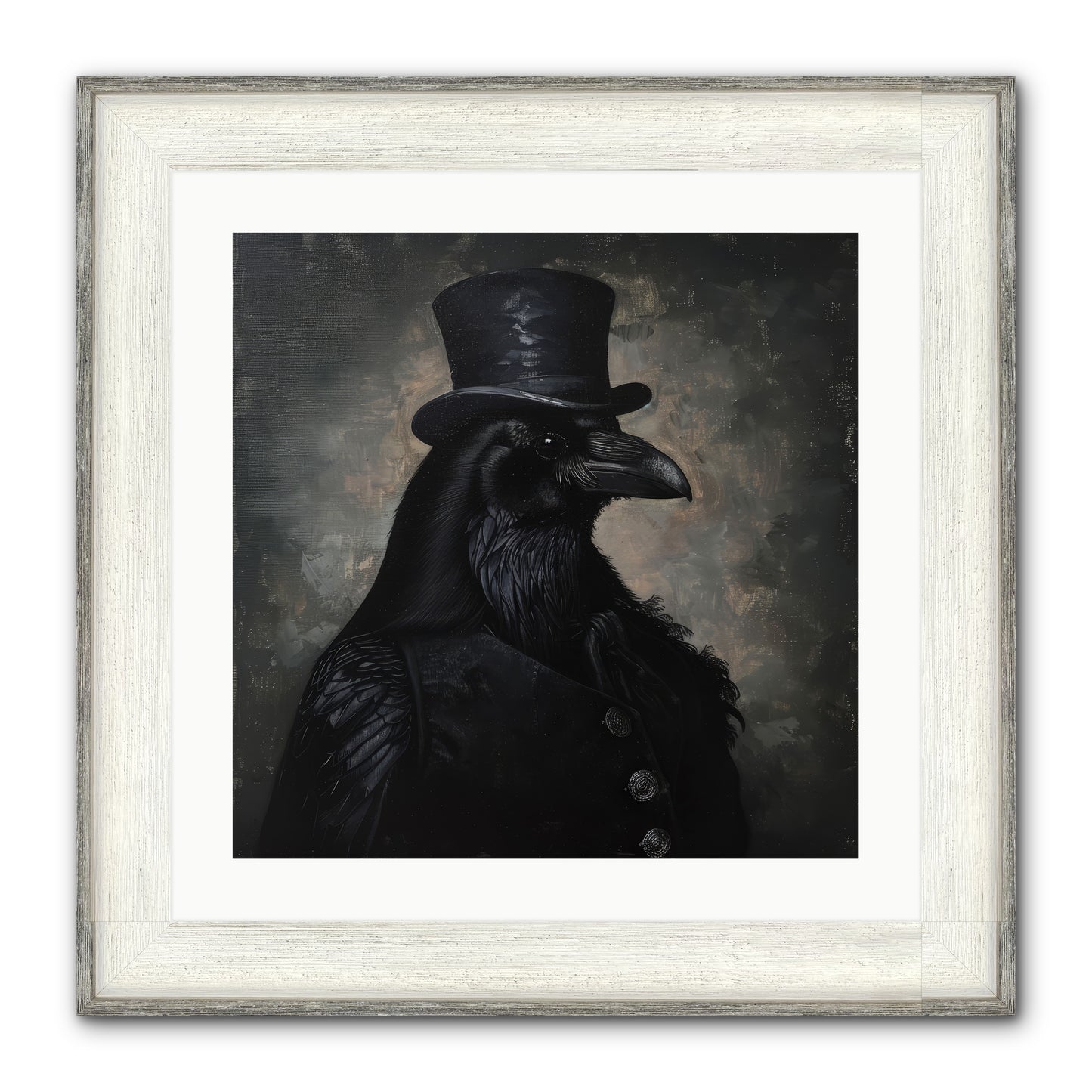 Raven's Midnight Tale — Ravens-Midnight-Tale-20x20-Framed-Print-Driftwood-White.jpg