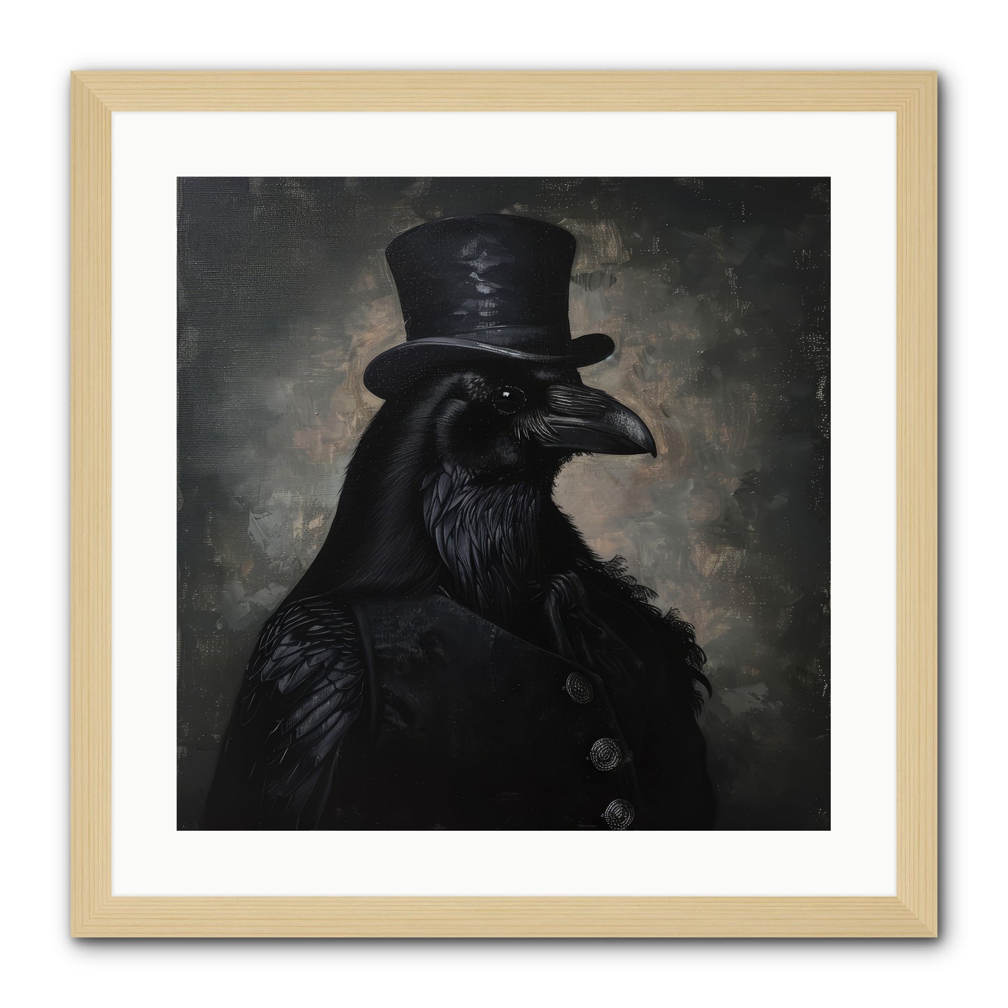 Raven's Midnight Tale — Ravens-Midnight-Tale-20x20-Framed-Print-Natural.jpg