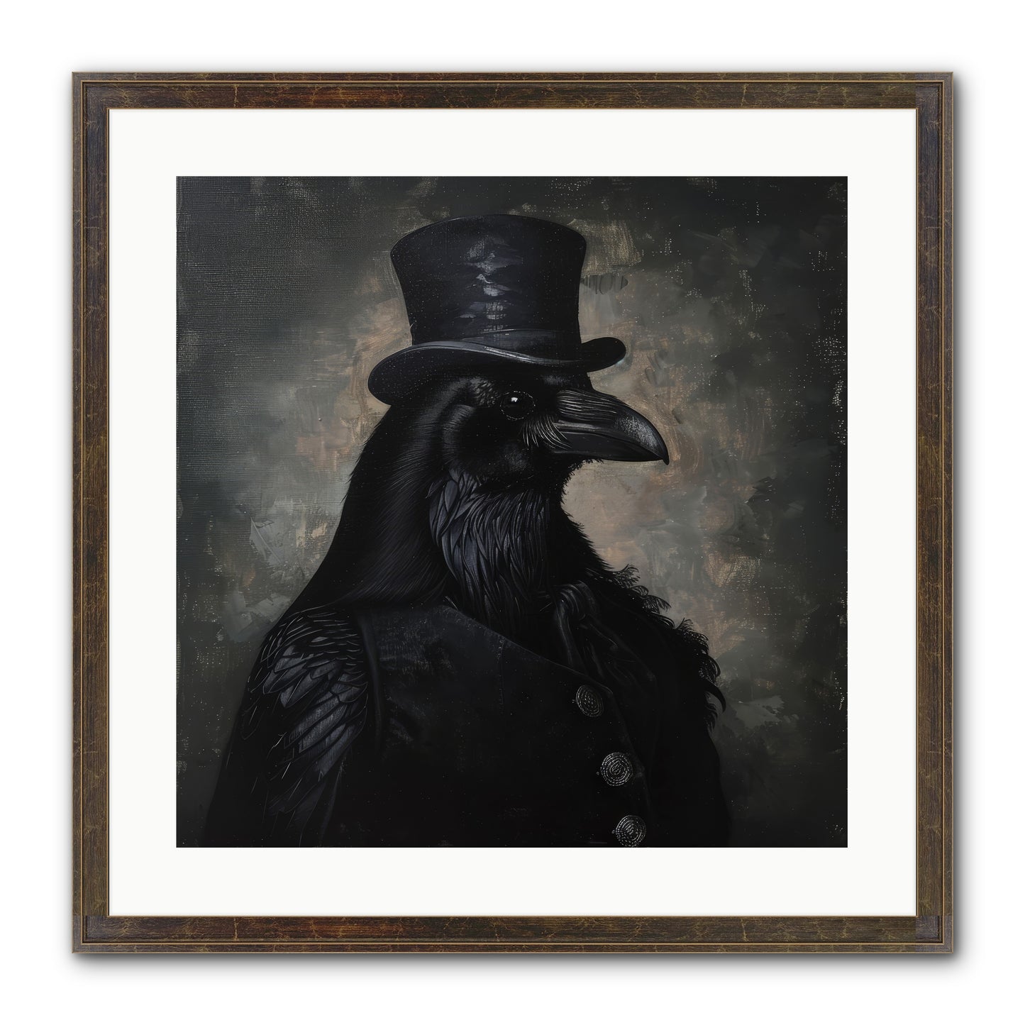 Raven's Midnight Tale — Ravens-Midnight-Tale-20x20-Framed-Print-Slimwoods-Black-Gold.jpg