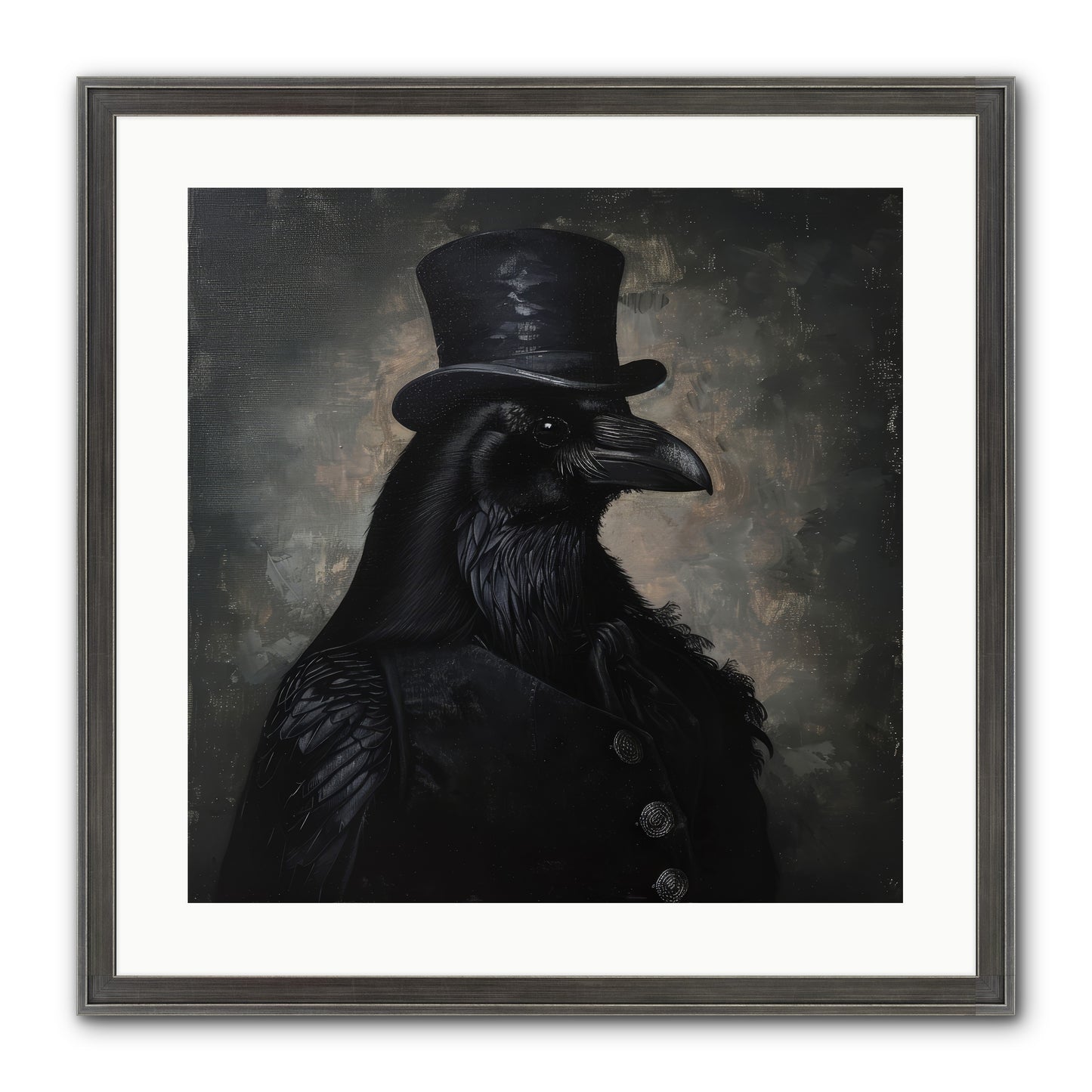 Raven's Midnight Tale — Ravens-Midnight-Tale-20x20-Framed-Print-Slimwoods-Black-Silver.jpg