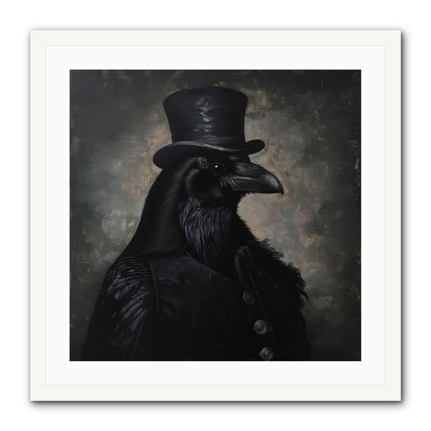 Raven's Midnight Tale — Ravens-Midnight-Tale-24x24-Framed-Print-White.jpg