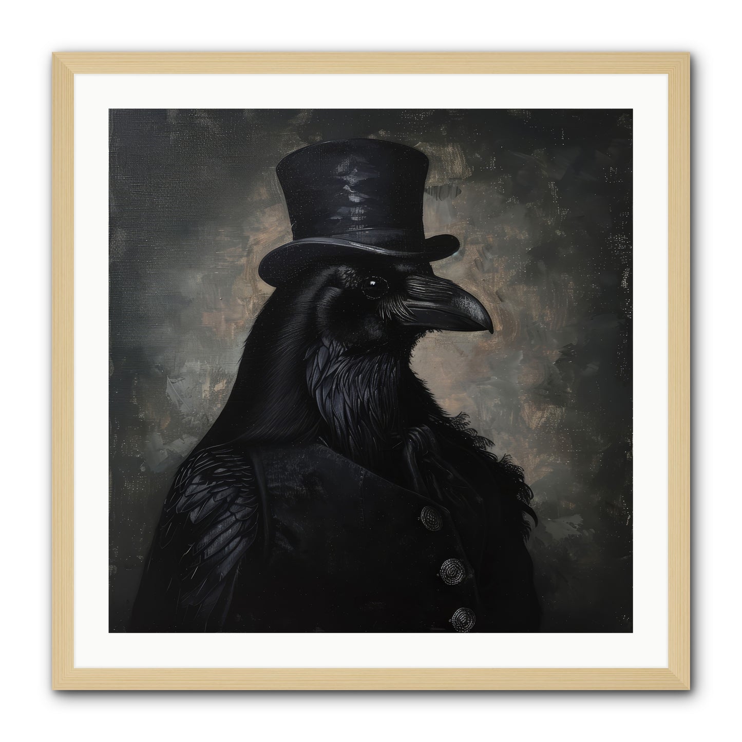 Raven's Midnight Tale — Ravens-Midnight-Tale-30x30-Framed-Print-Natural.jpg