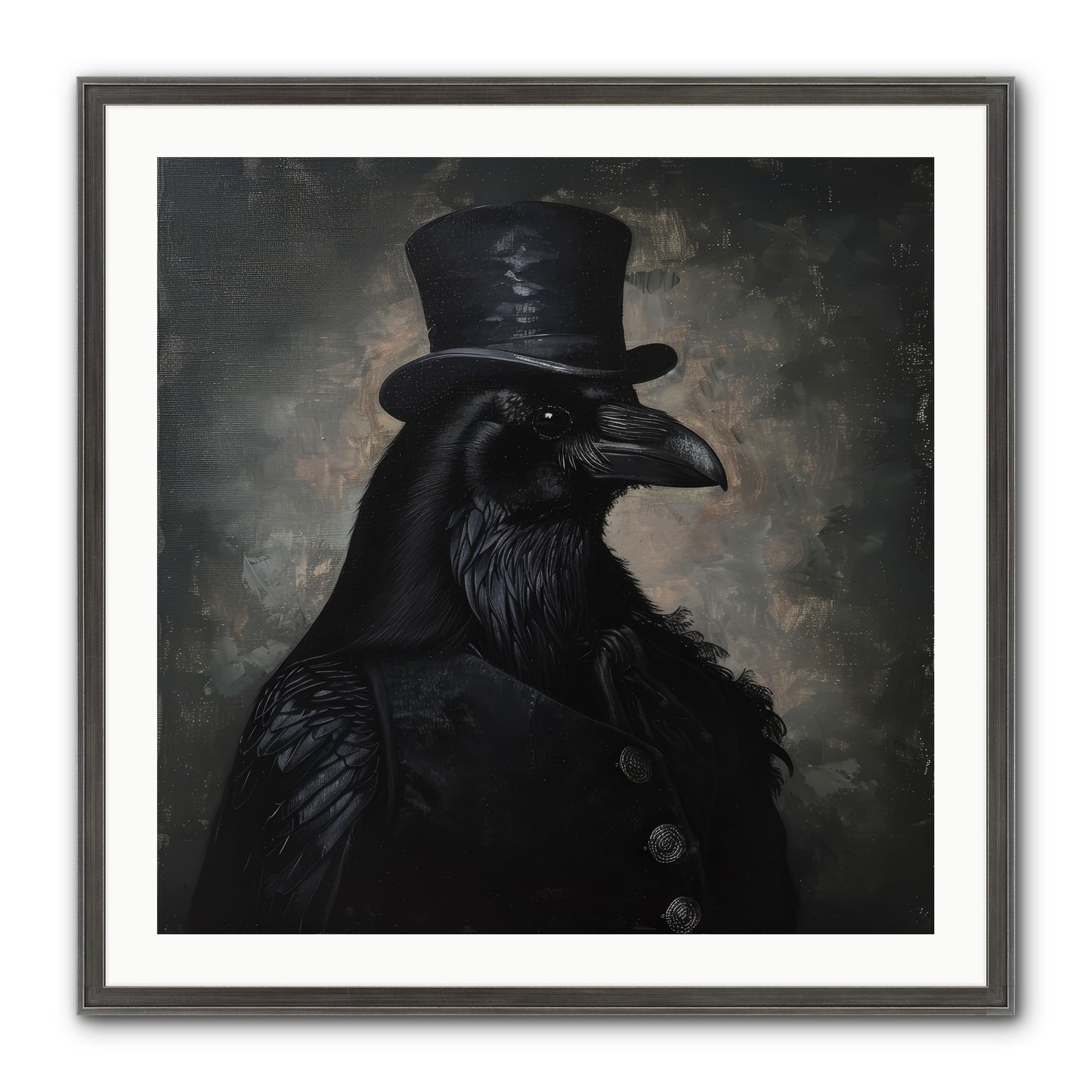 Raven's Midnight Tale — Ravens-Midnight-Tale-30x30-Framed-Print-Slimwoods-Black-Silver.jpg
