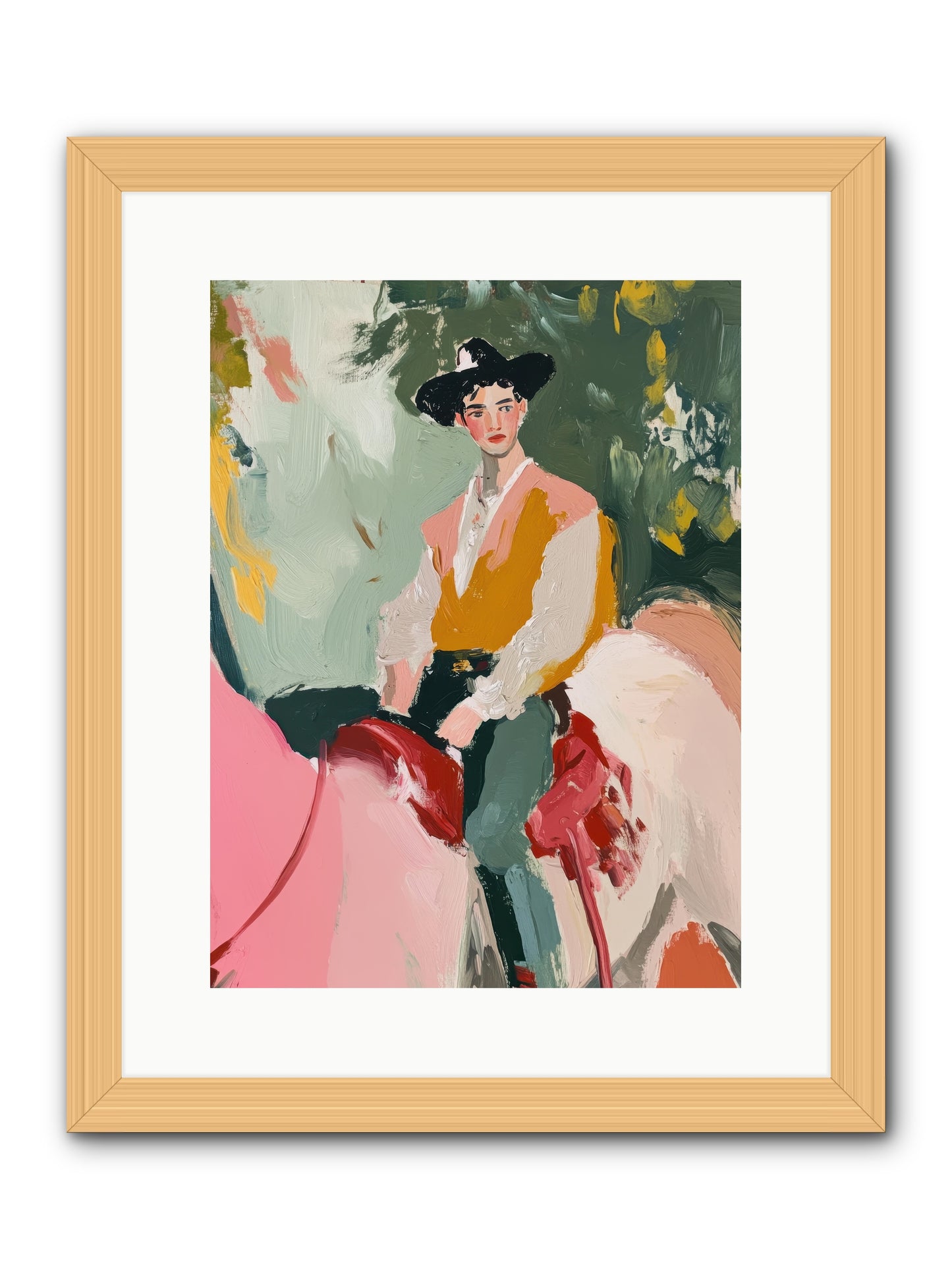 Rawhide Cartographer -- Framed Print - Natural 12x16