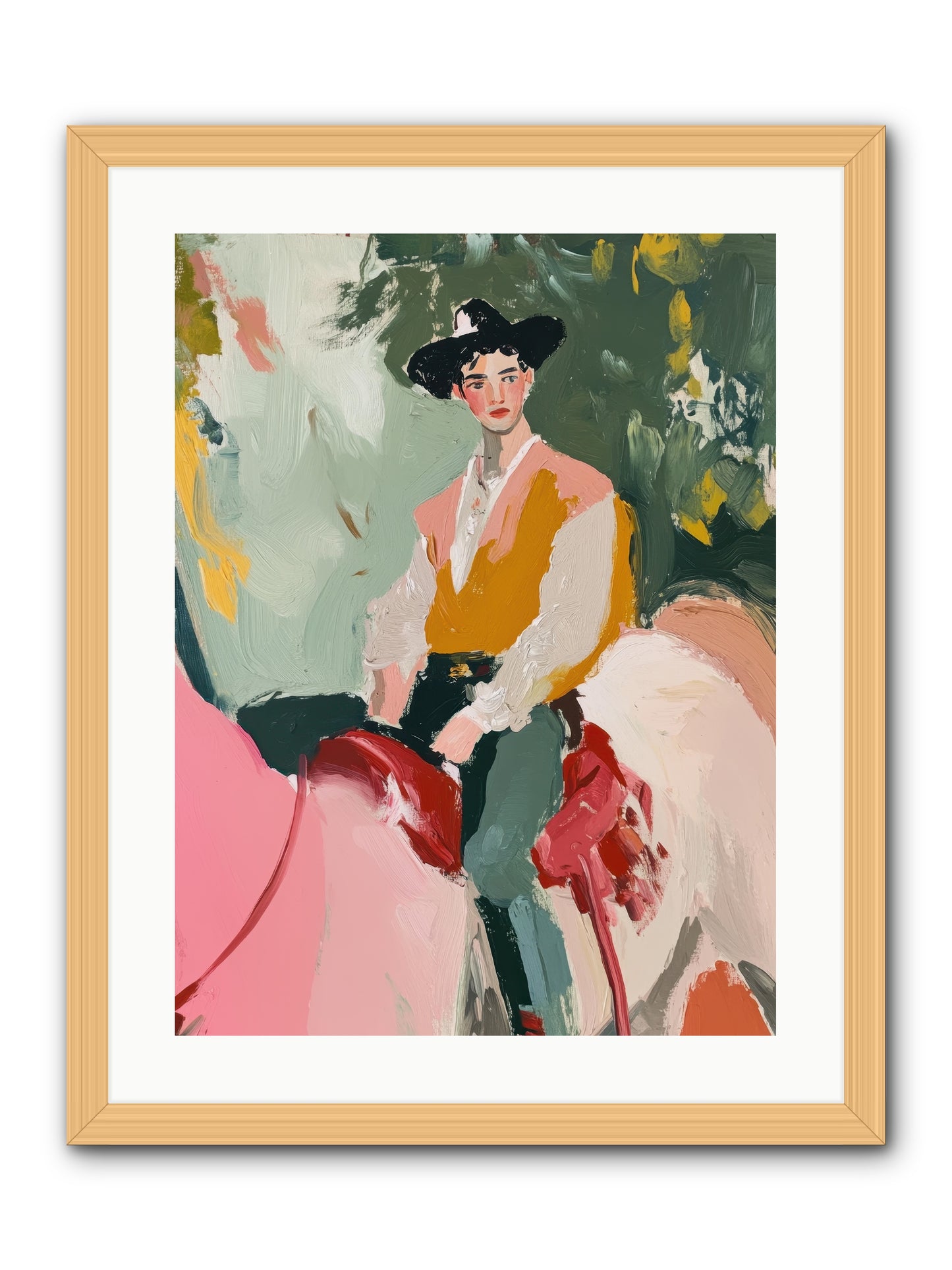 Rawhide Cartographer -- Framed Print - Natural 18x24
