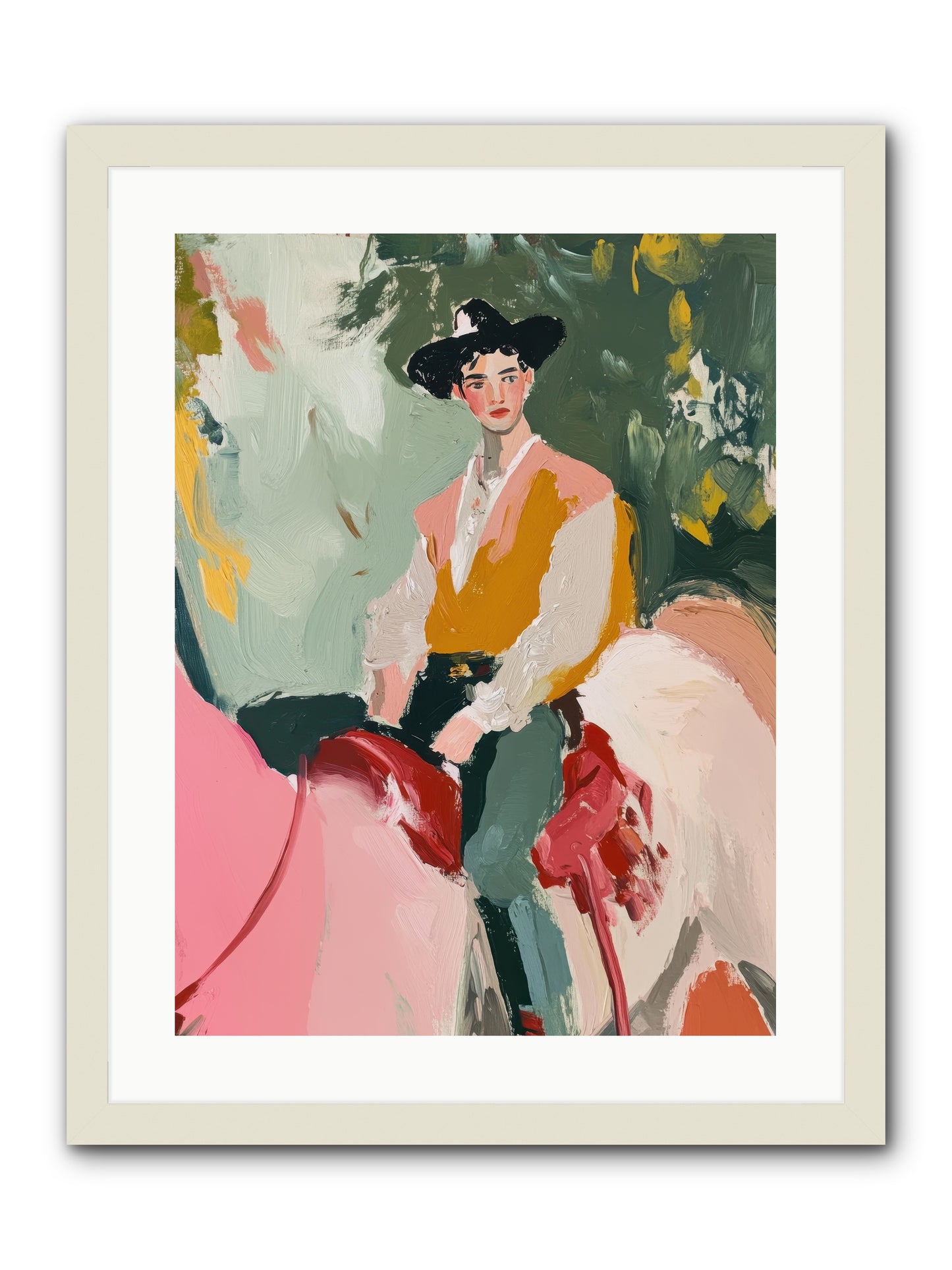 Rawhide Cartographer -- Framed Print - White 18x24