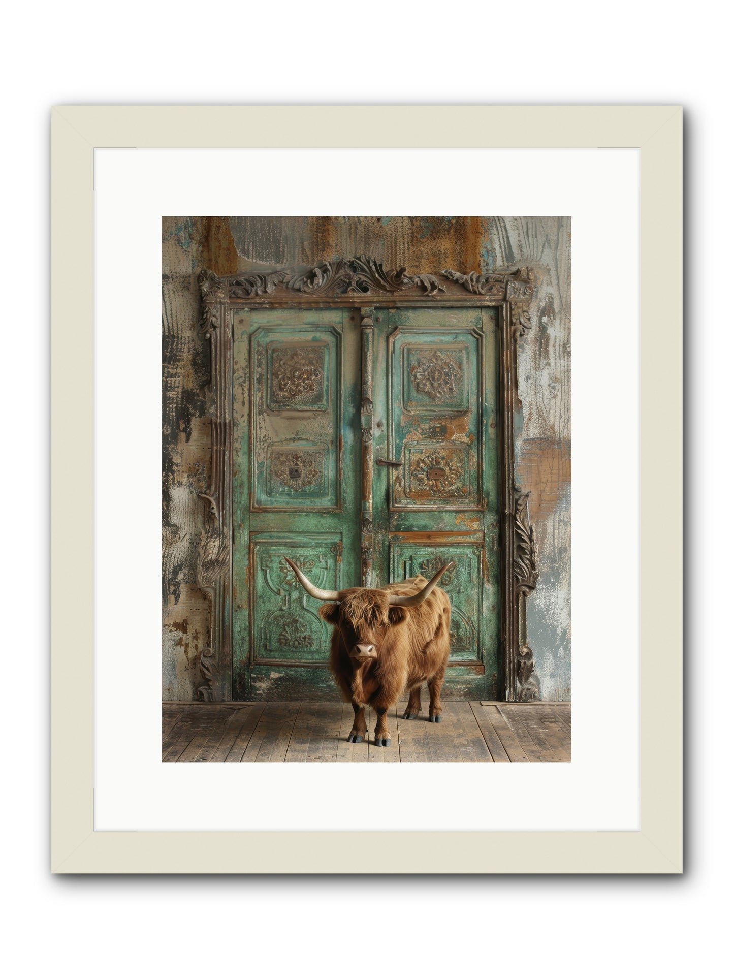 Rawhide Road -- Framed Print - White 12x16