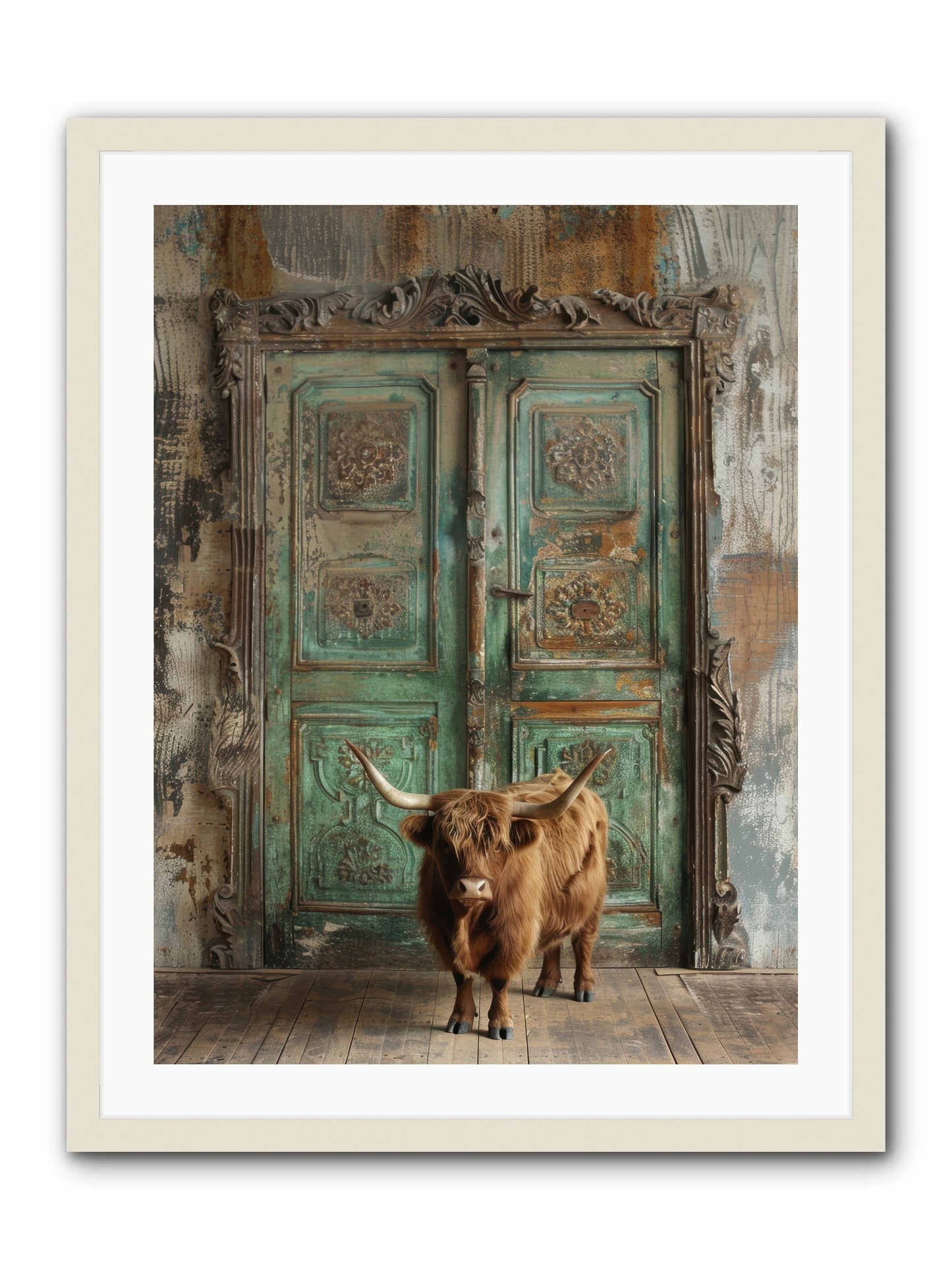 Rawhide Road -- Framed Print - White 24x32