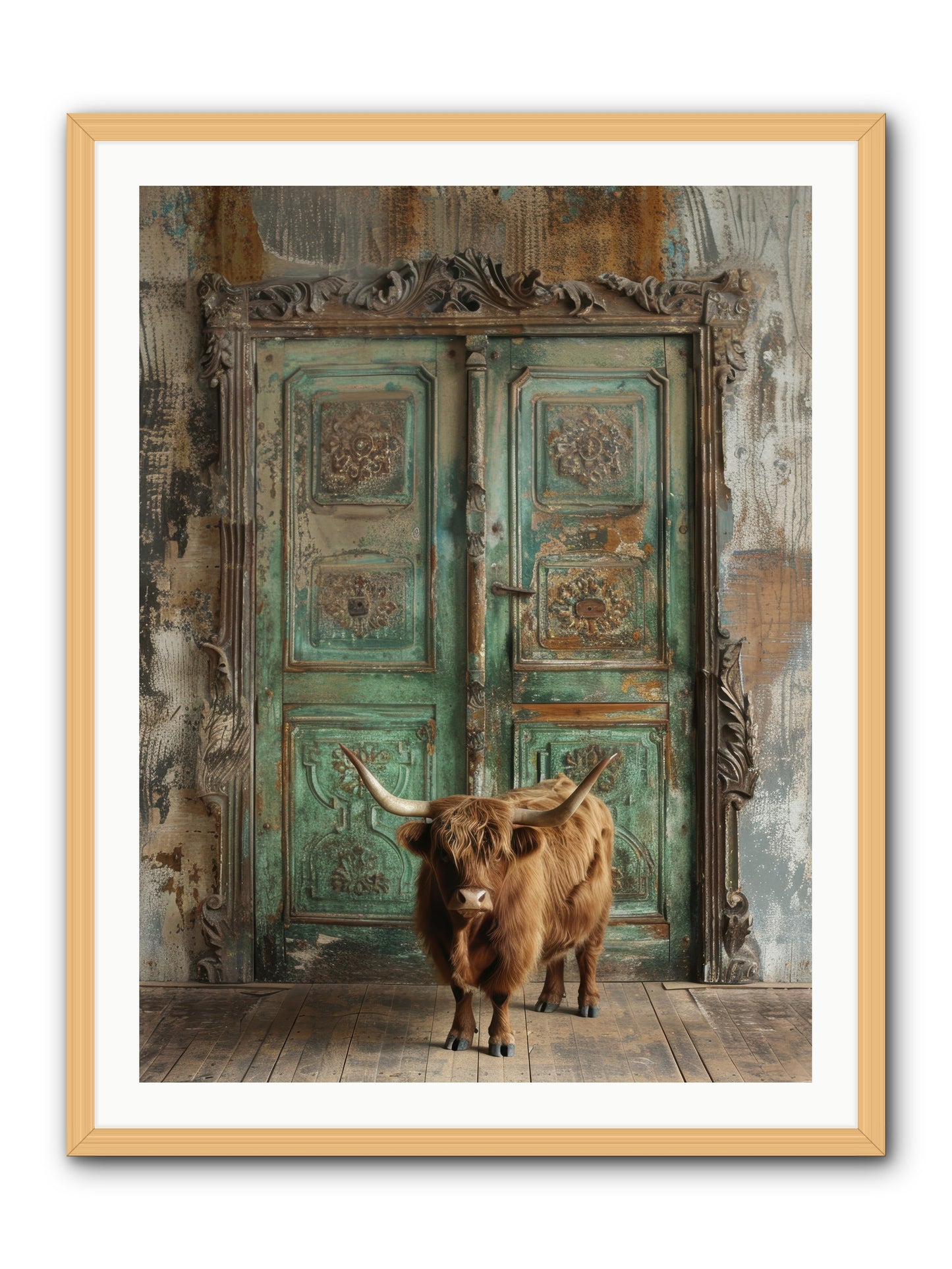 Rawhide Road -- Framed Print - Natural 30x40