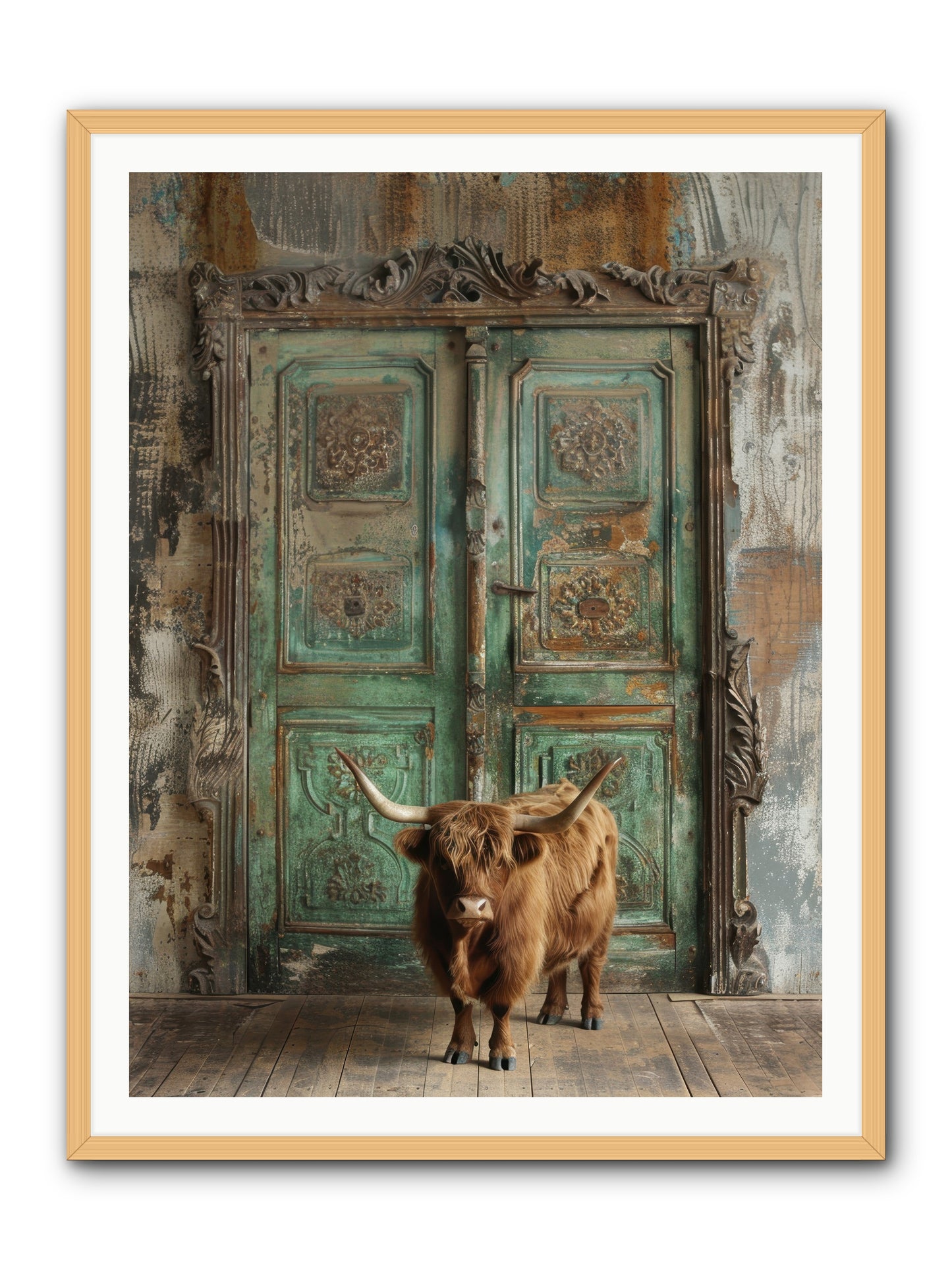 Rawhide Road -- Framed Print - Natural 36x48