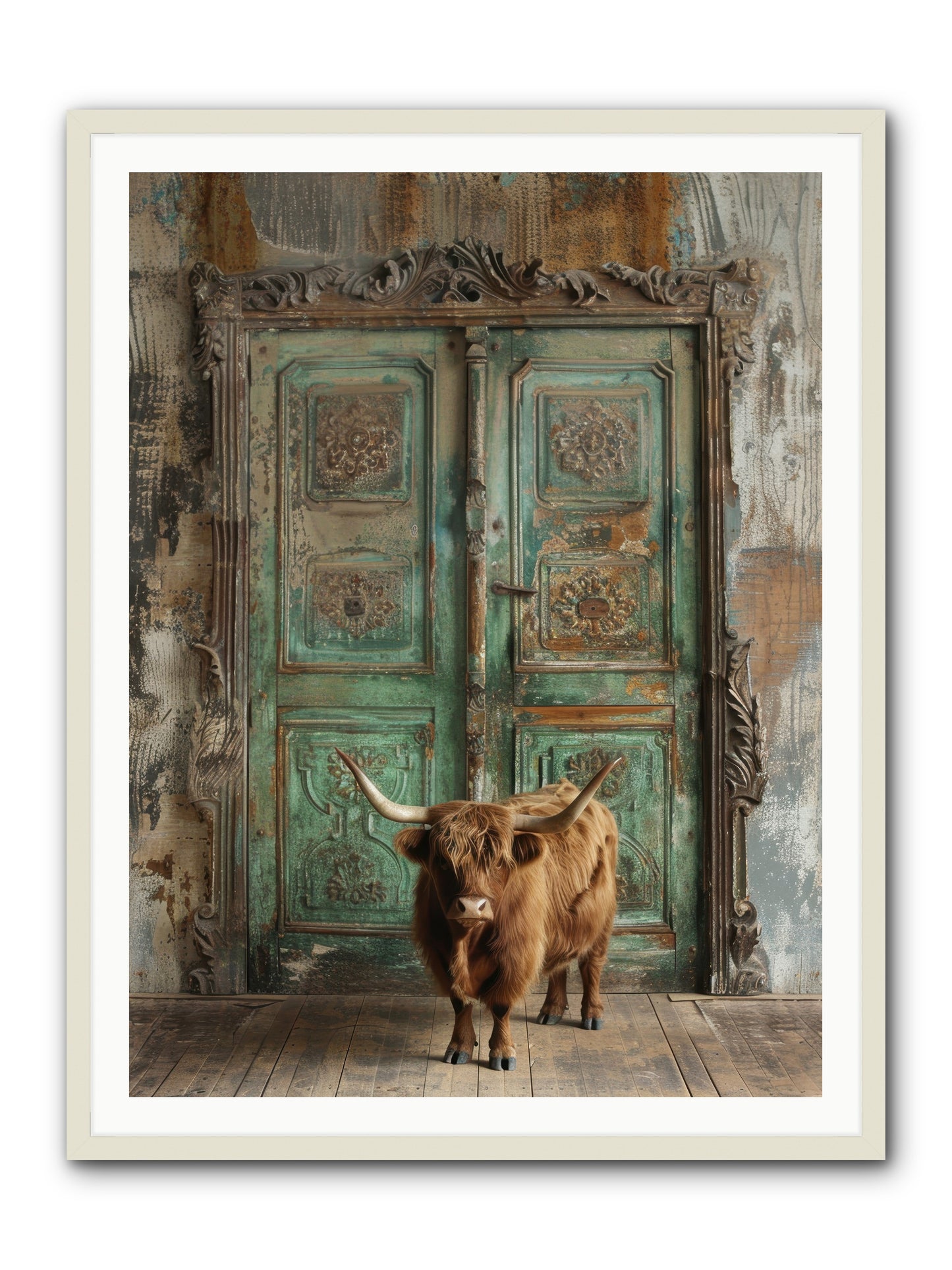 Rawhide Road -- Framed Print - White 36x48