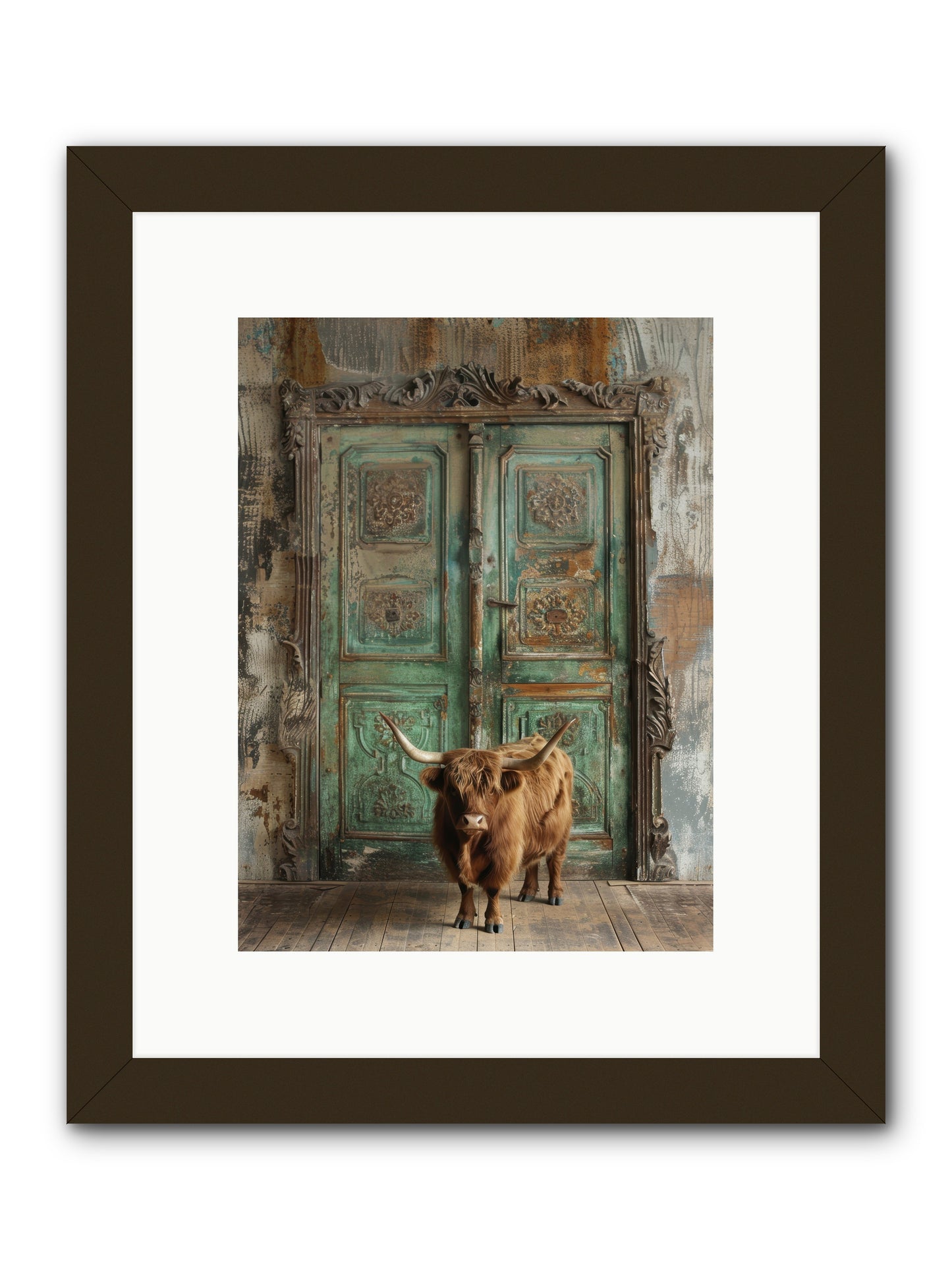 Rawhide Road -- Framed Print - Black 9x12