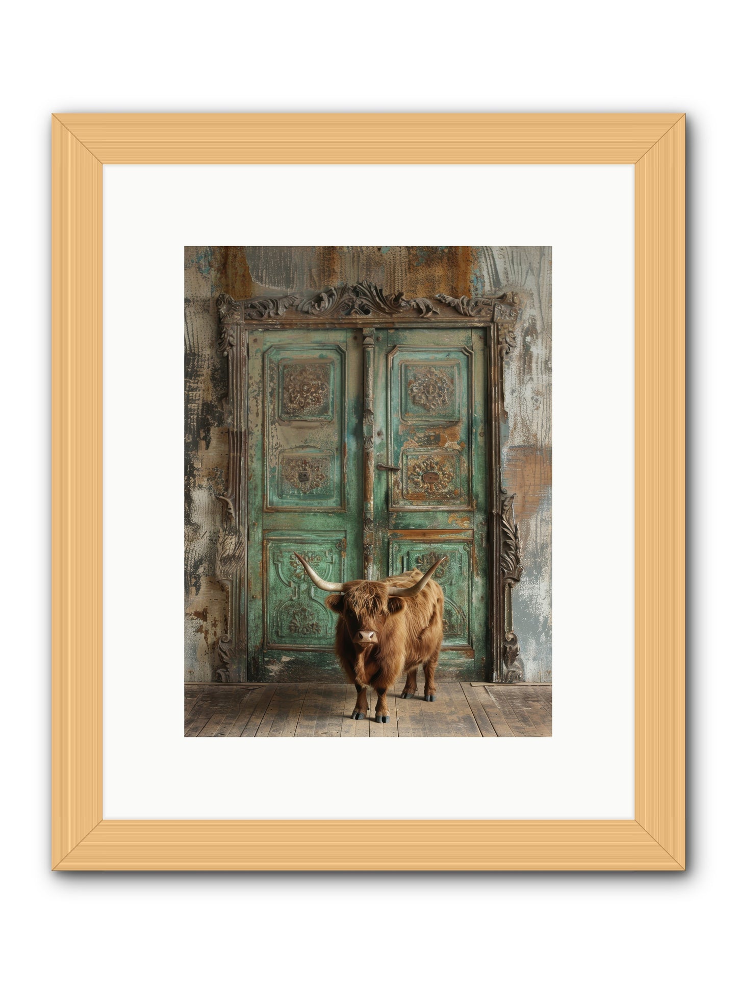 Rawhide Road -- Framed Print - Natural 9x12