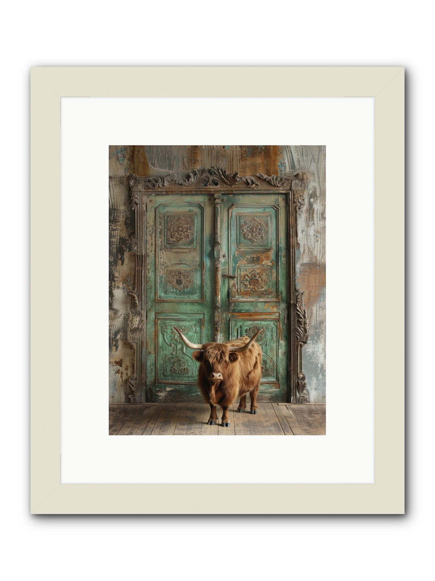 Rawhide Road -- Framed Print - White 9x12