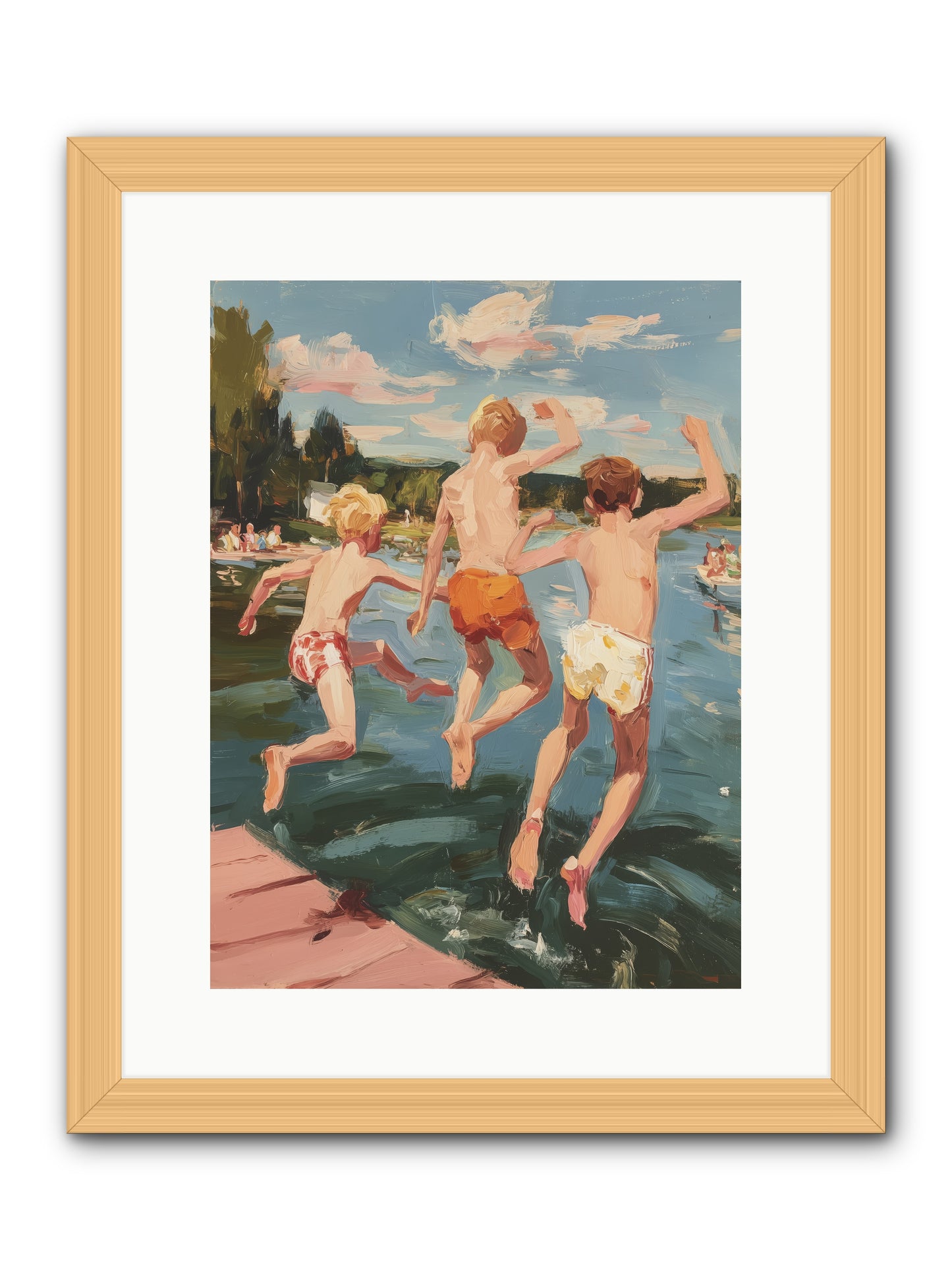 Ready Set Go -- Framed Print - Natural 12x16