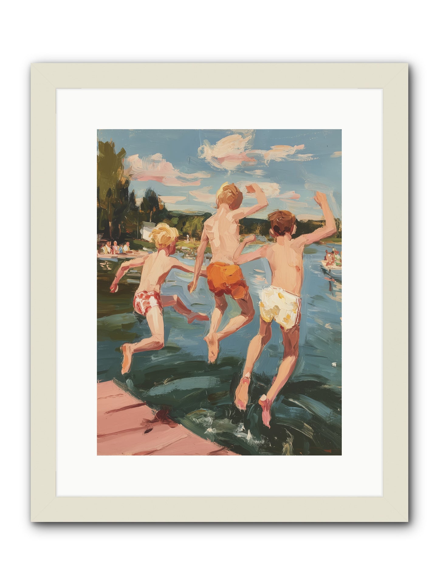 Ready Set Go -- Framed Print - White 12x16