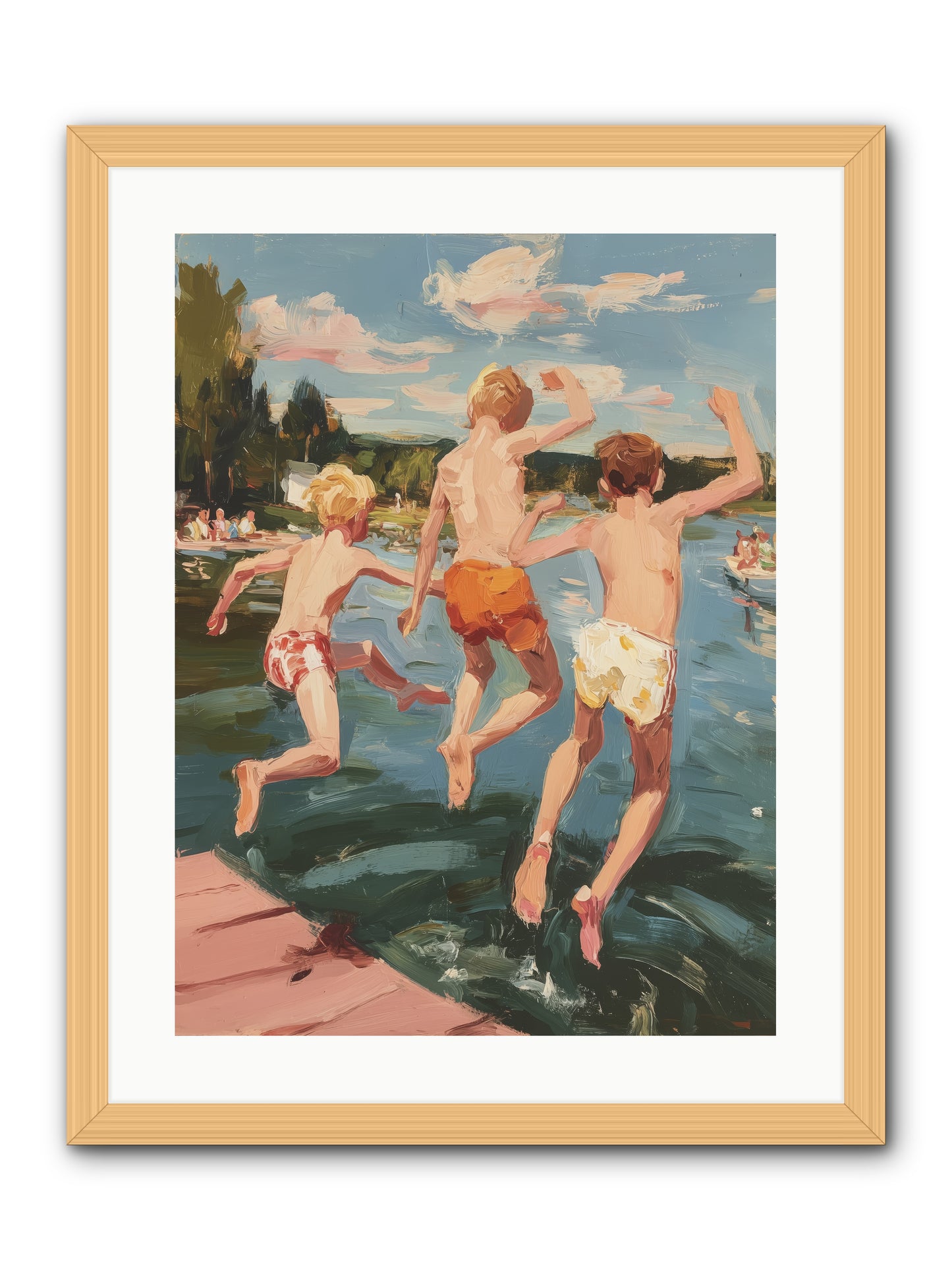 Ready Set Go -- Framed Print - Natural 18x24
