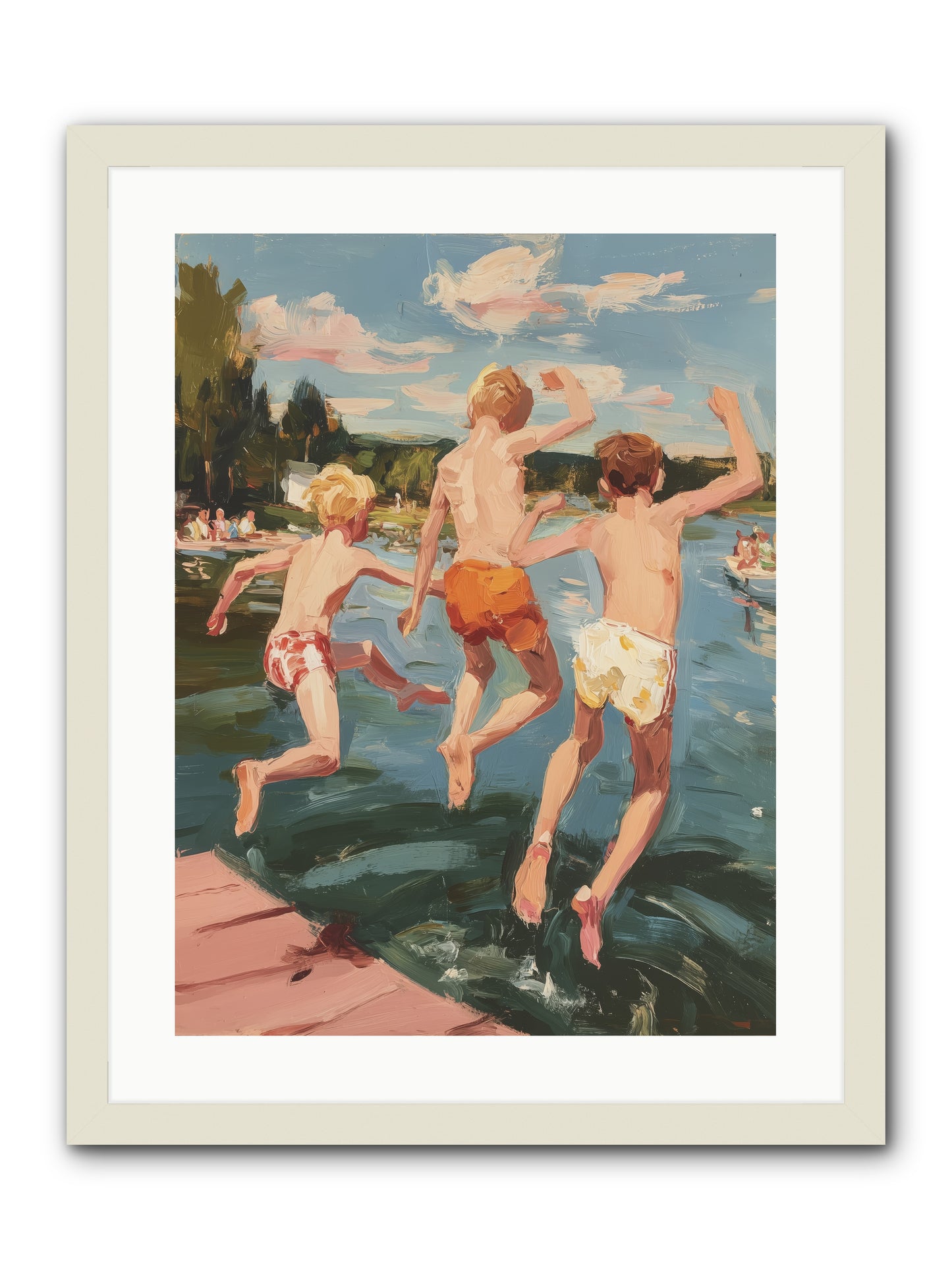 Ready Set Go -- Framed Print - White 18x24