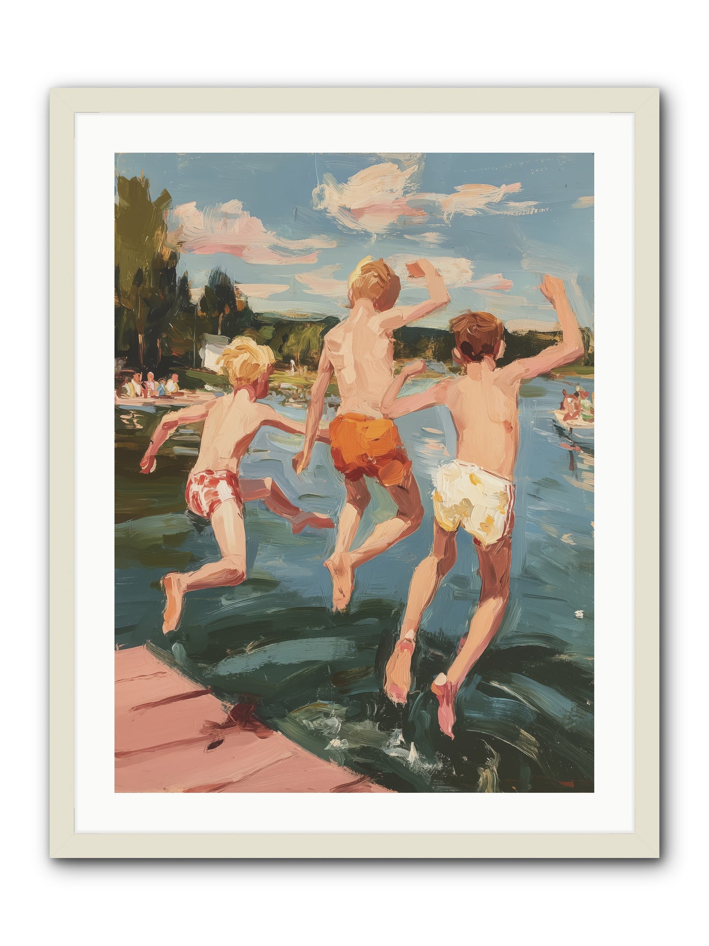 Ready Set Go -- Framed Print - White 24x32