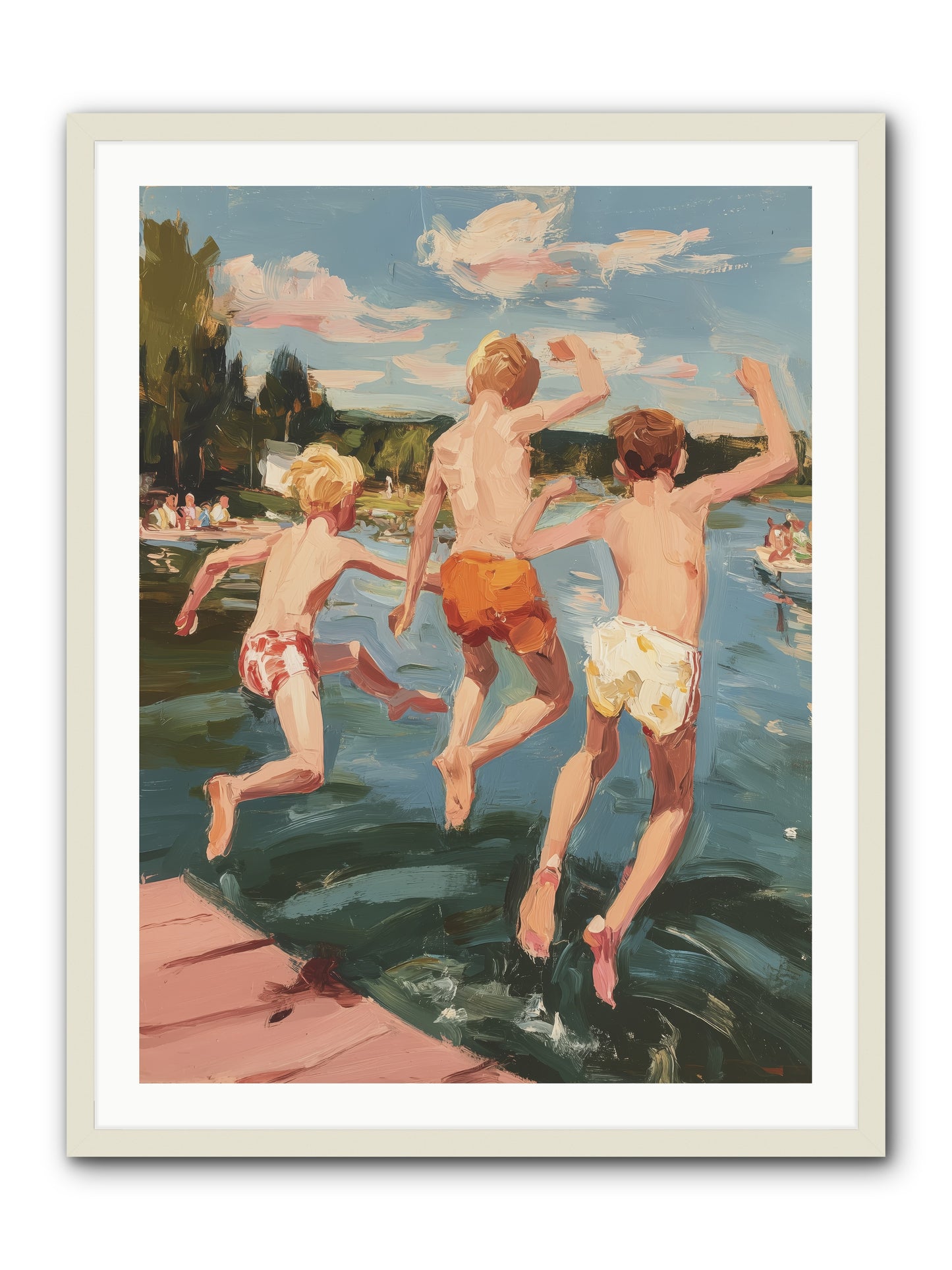 Ready Set Go -- Framed Print - White 30x40