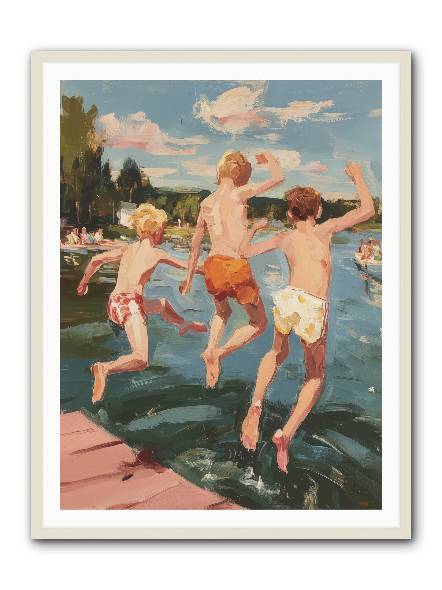 Ready Set Go -- Framed Print - White 36x48