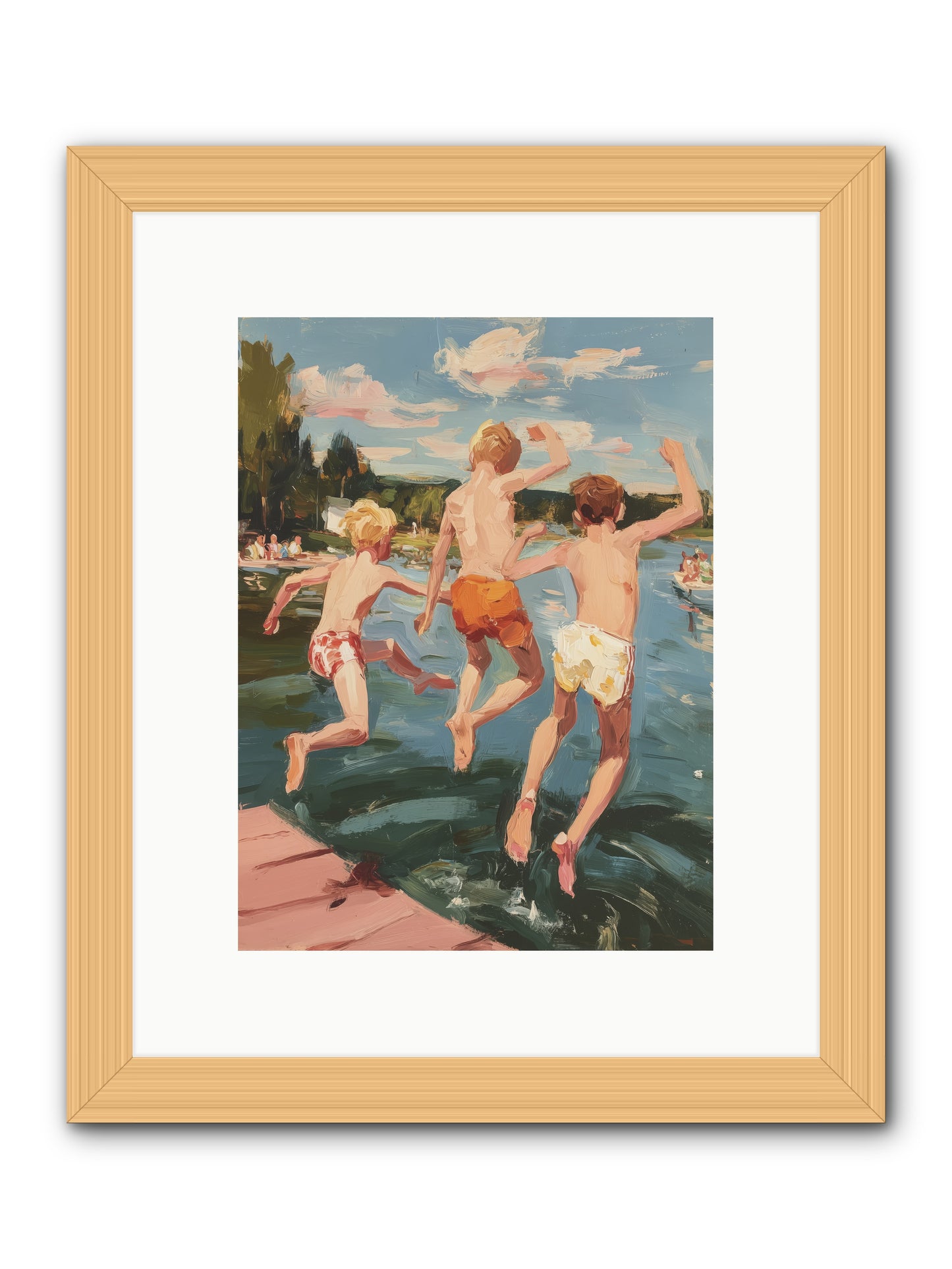 Ready Set Go -- Framed Print - Natural 9x12