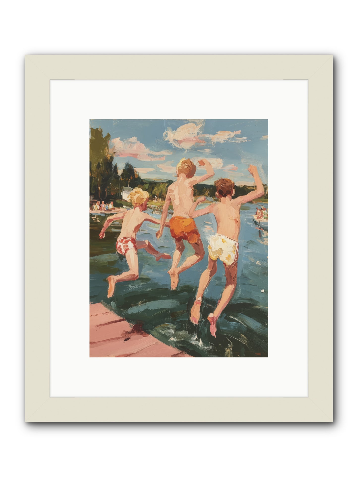 Ready Set Go -- Framed Print - White 9x12