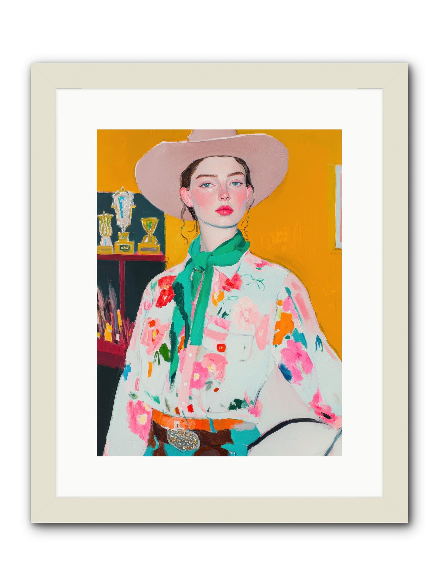 Rebel Rider -- Framed Print - White 12x16