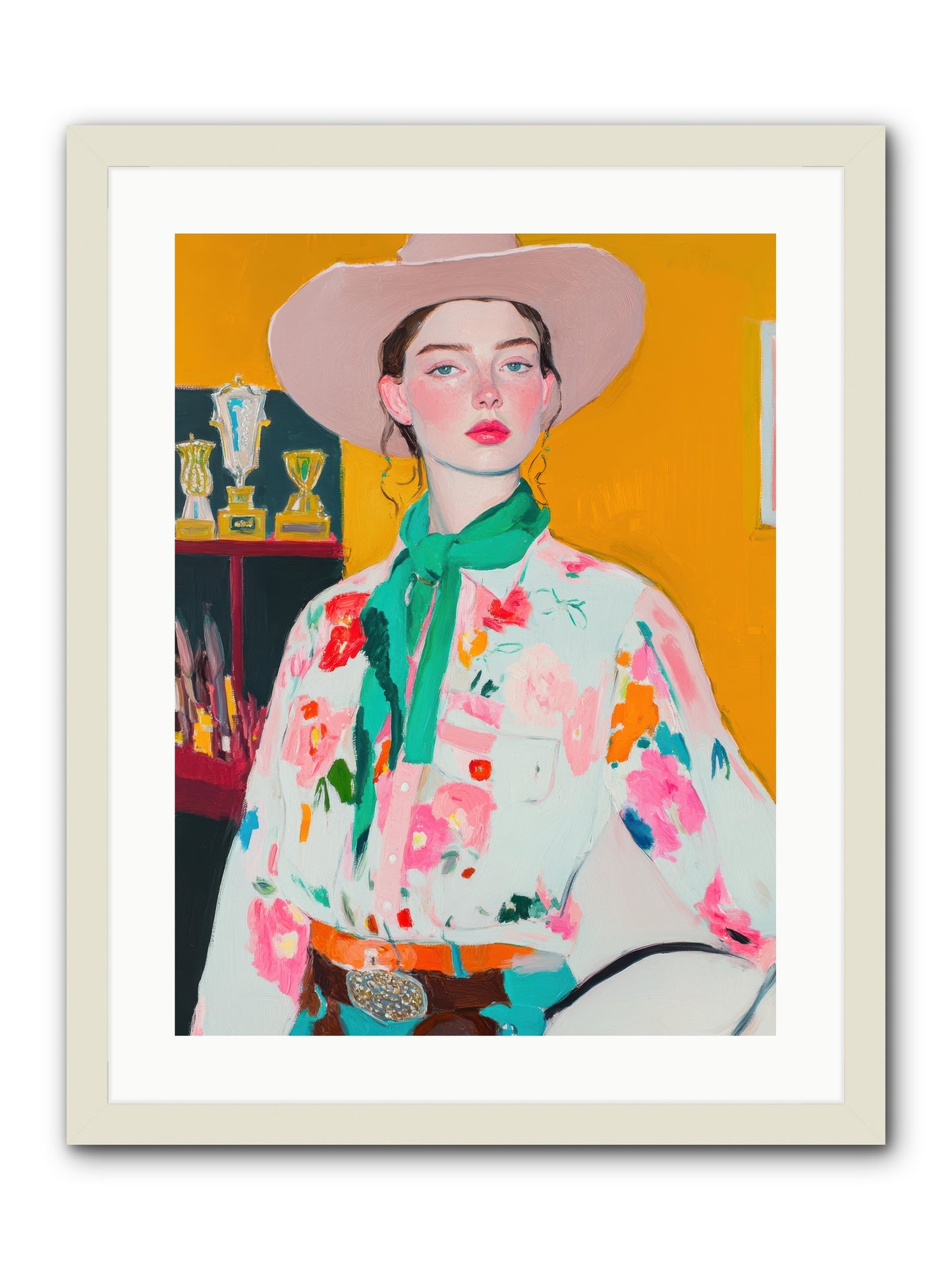 Rebel Rider -- Framed Print - White 18x24
