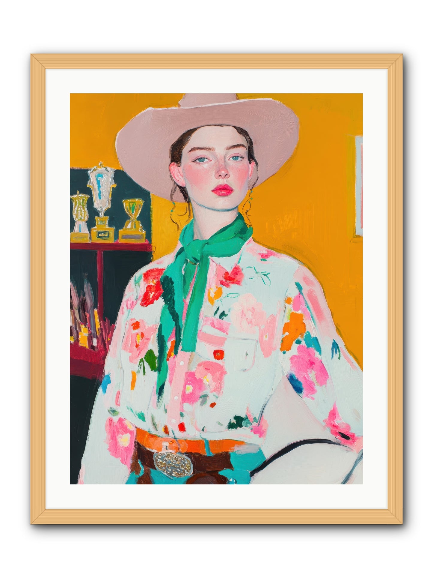 Rebel Rider -- Framed Print - Natural 24x32
