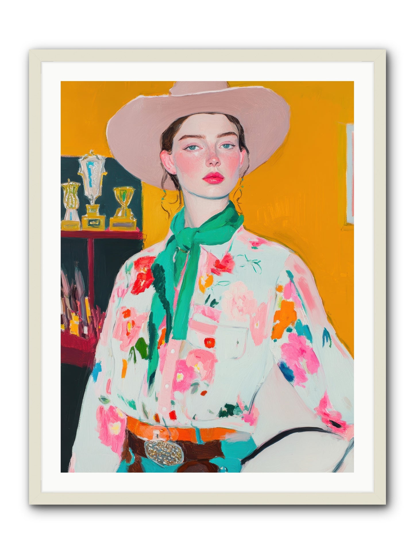 Rebel Rider -- Framed Print - White 30x40
