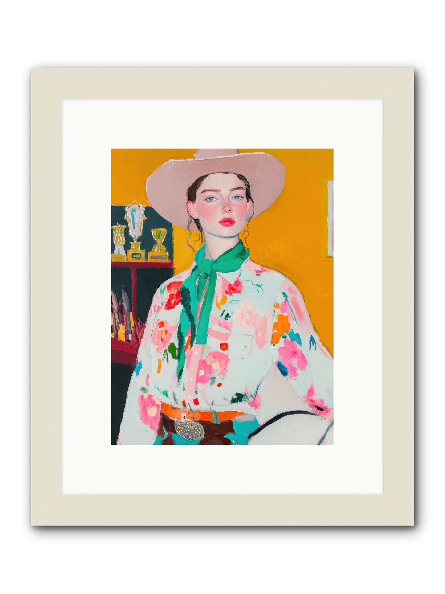 Rebel Rider -- Framed Print - White 9x12