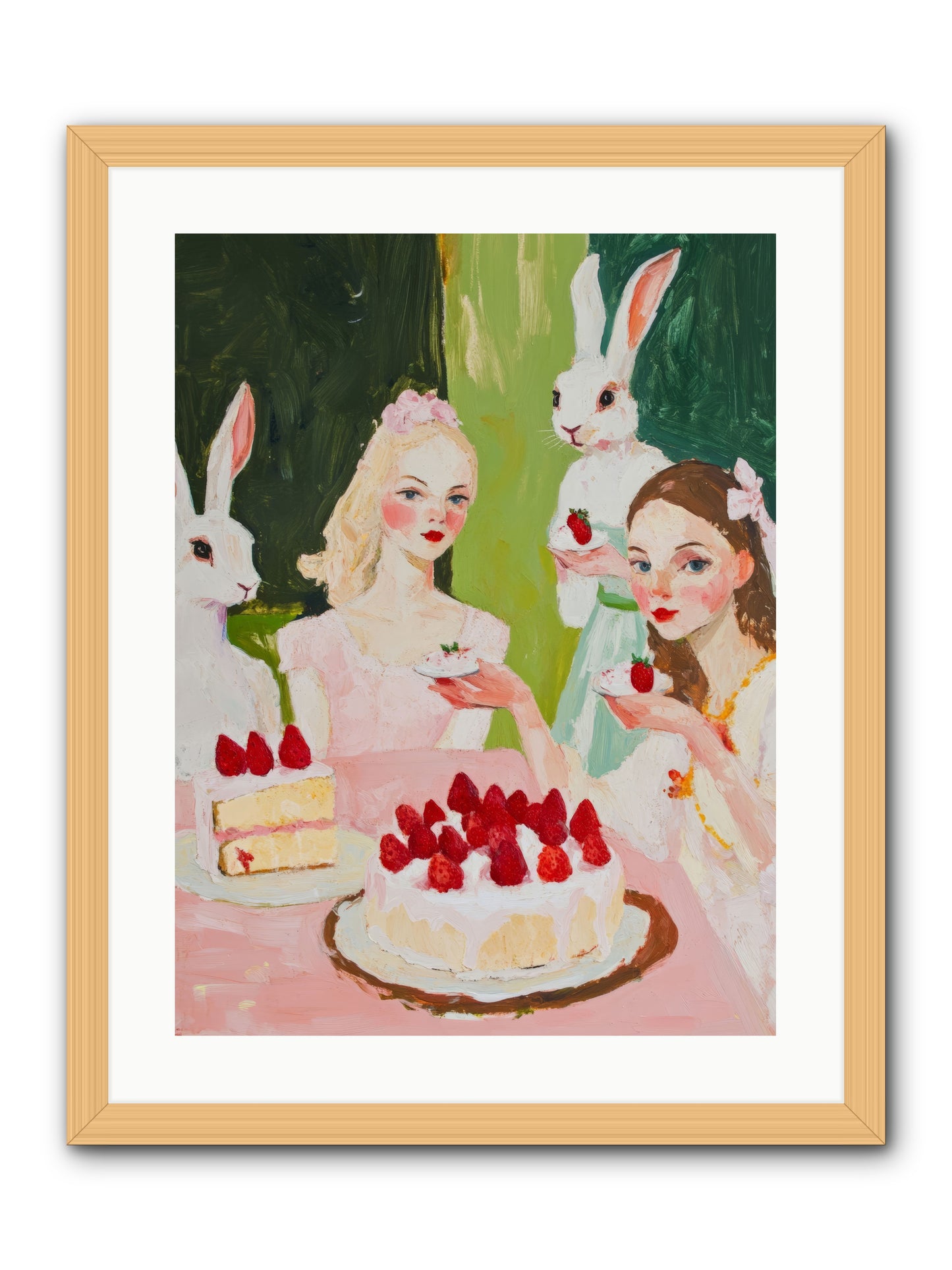 Red Fruit Dreamed Forever No.3Rez2 -- Framed Print - Natural 18x24