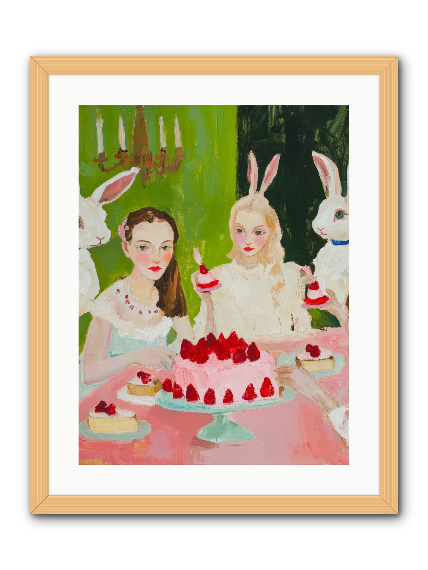 Red Fruit Dreamed ForeverRez2 -- Framed Print - Natural 18x24