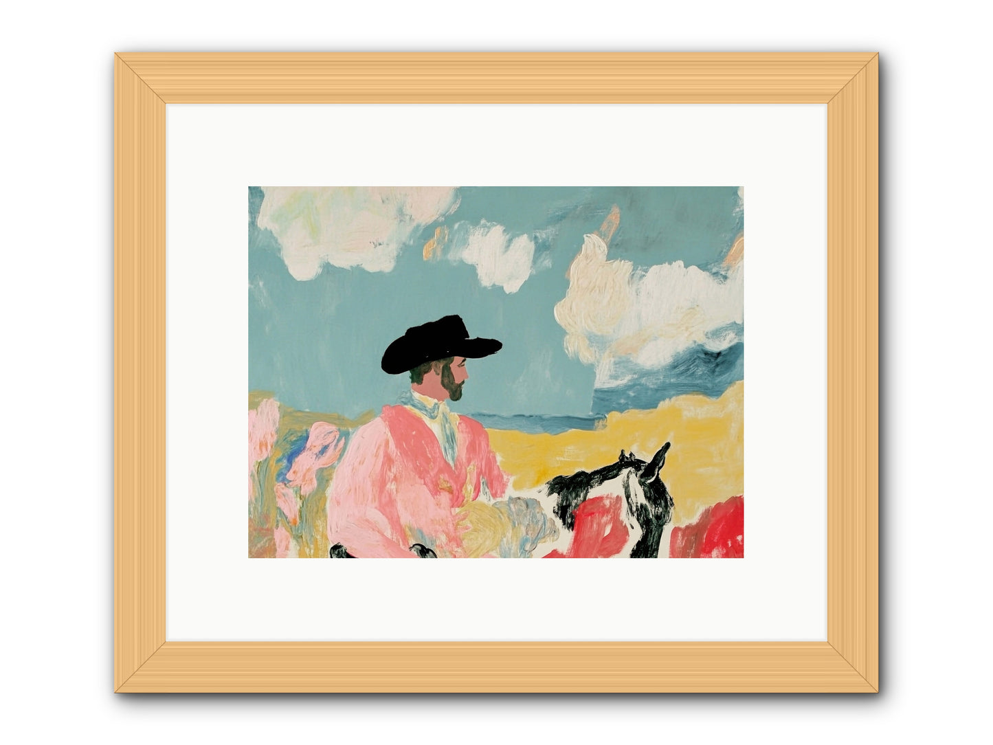 Red Rock Journey -- Framed Print - Natural 12x9