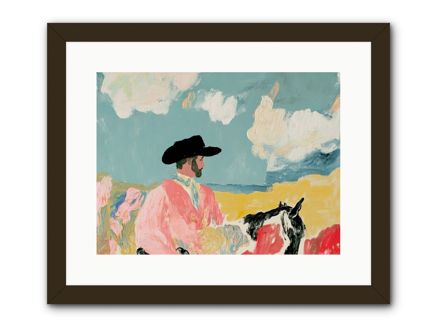 Red Rock Journey -- Framed Print - Black 16x12