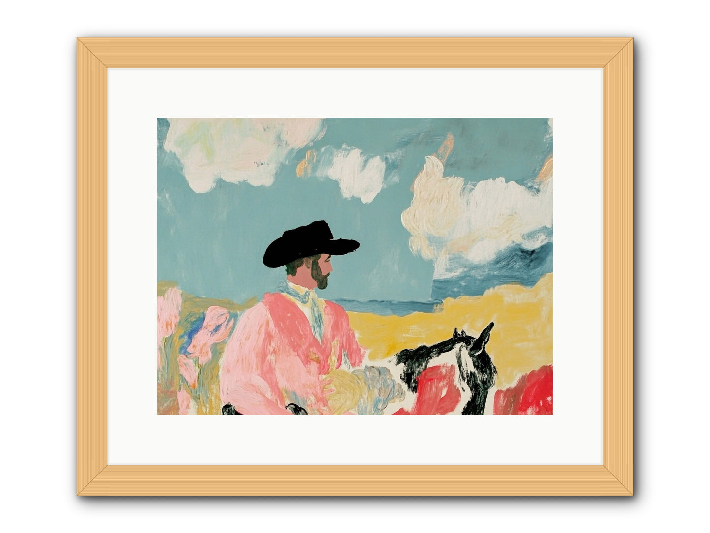 Red Rock Journey -- Framed Print - Natural 16x12