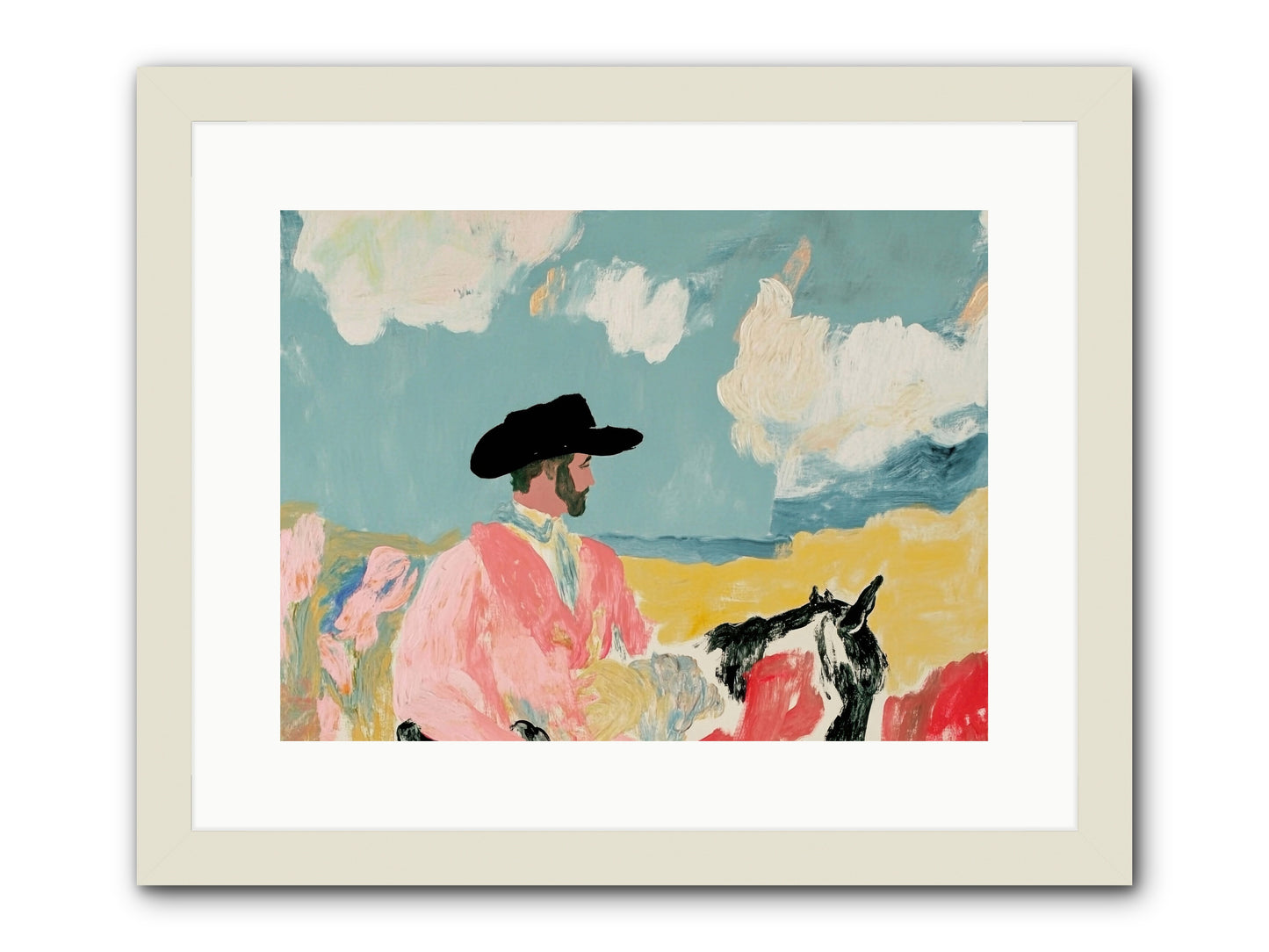 Red Rock Journey -- Framed Print - White 16x12
