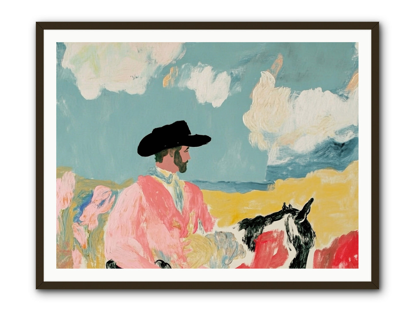 Red Rock Journey -- Framed Print - Black 48x36