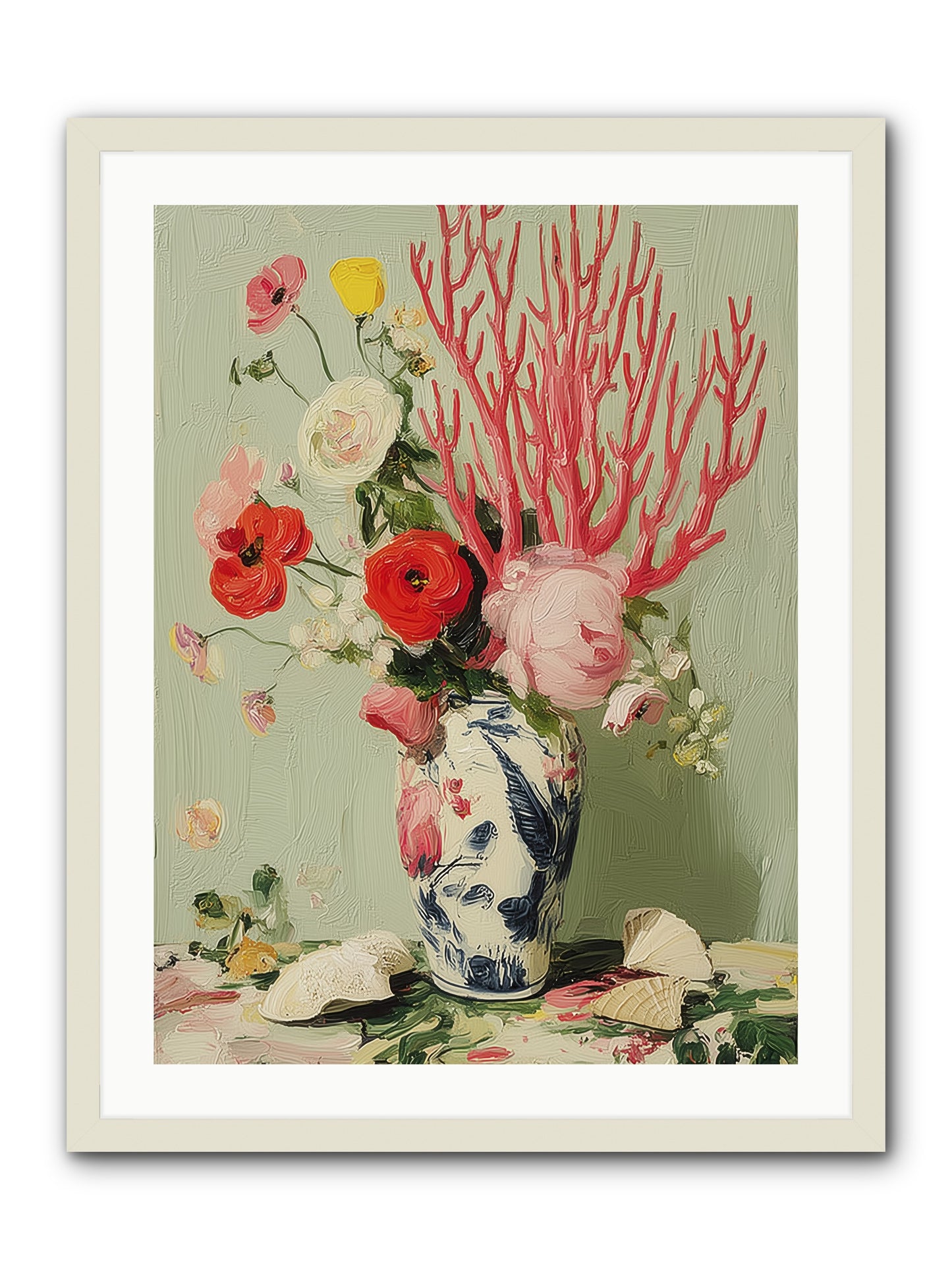 Reef's Romance -- Framed Print - White 24x32