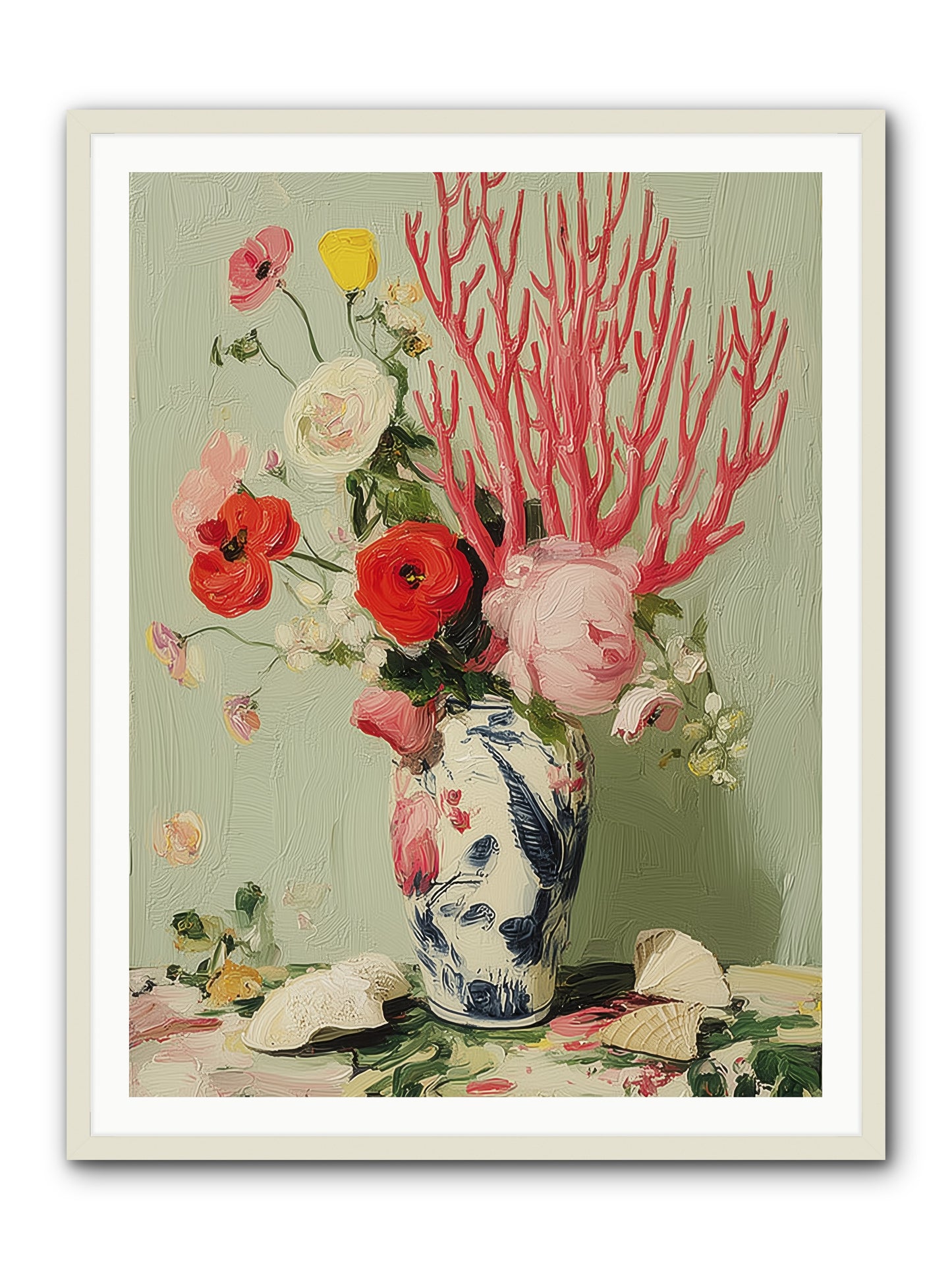 Reef's Romance -- Framed Print - White 36x48