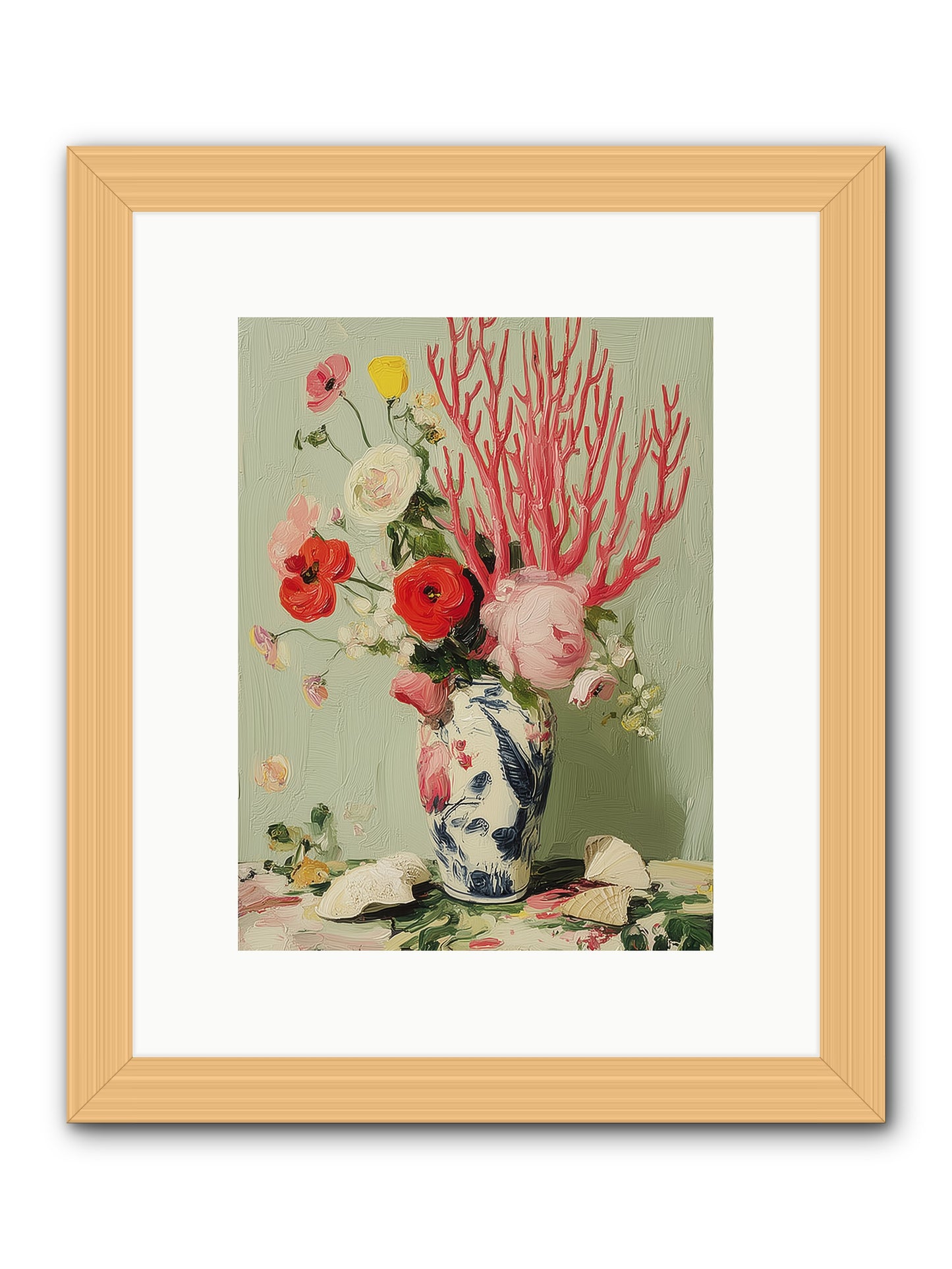 Reef's Romance -- Framed Print - Natural 9x12