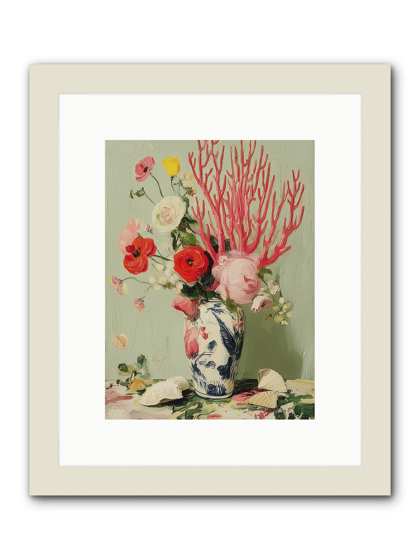 Reef's Romance -- Framed Print - White 9x12