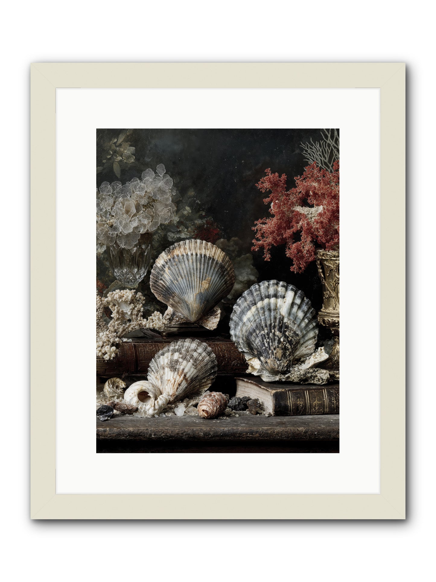 Reef's Royal Court -- Framed Print - White 12x16