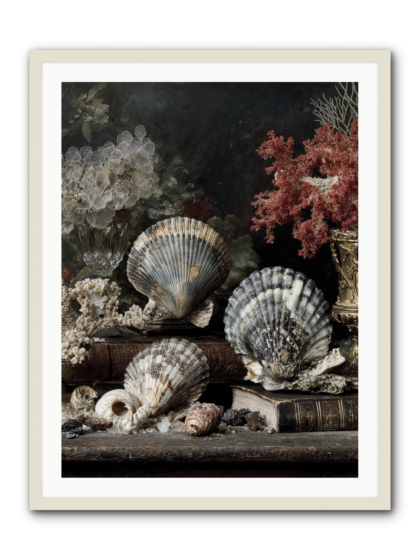 Reef's Royal Court -- Framed Print - White 30x40