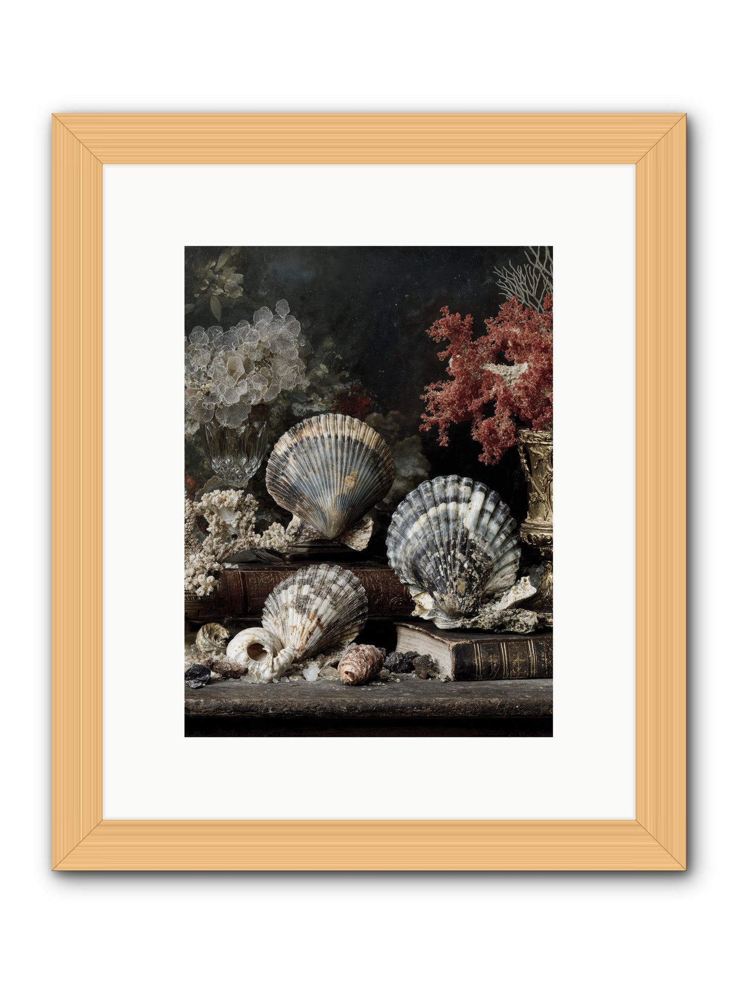 Reef's Royal Court -- Framed Print - Natural 9x12