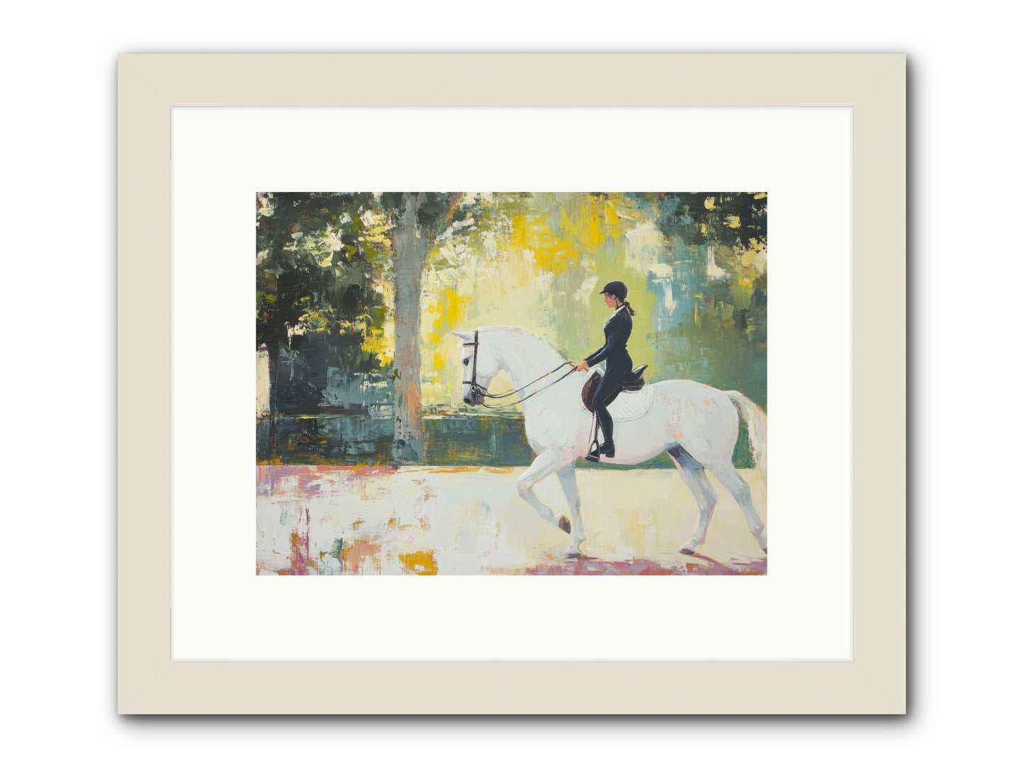 Refined Balance -- Framed Print - White 12x9