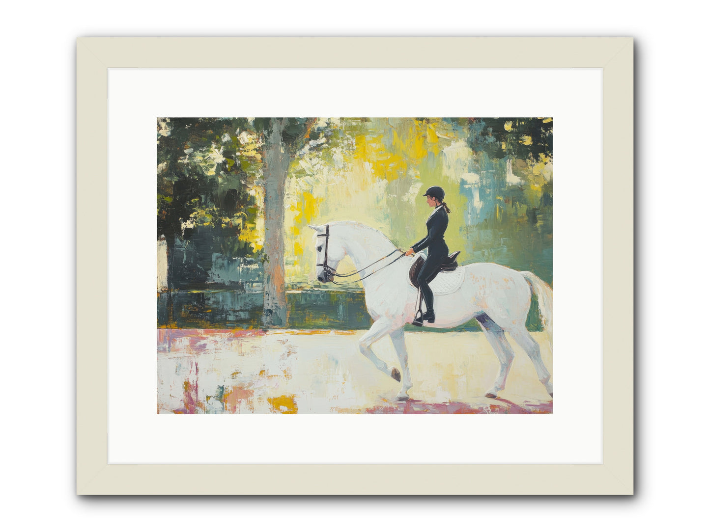 Refined Balance -- Framed Print - White 16x12